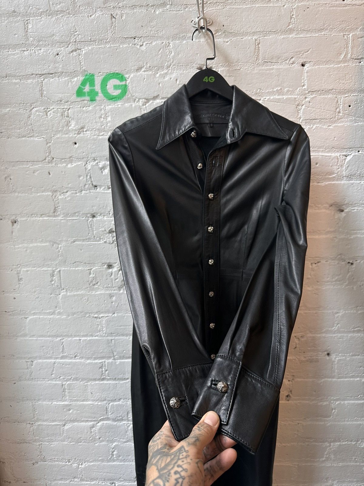 Chrome Hearts CHROME HEARTS GOTH VAMPIRE FULL LENGTH LEATHER JACKET Size S / US 4 / IT 40 - 4 Thumbnail