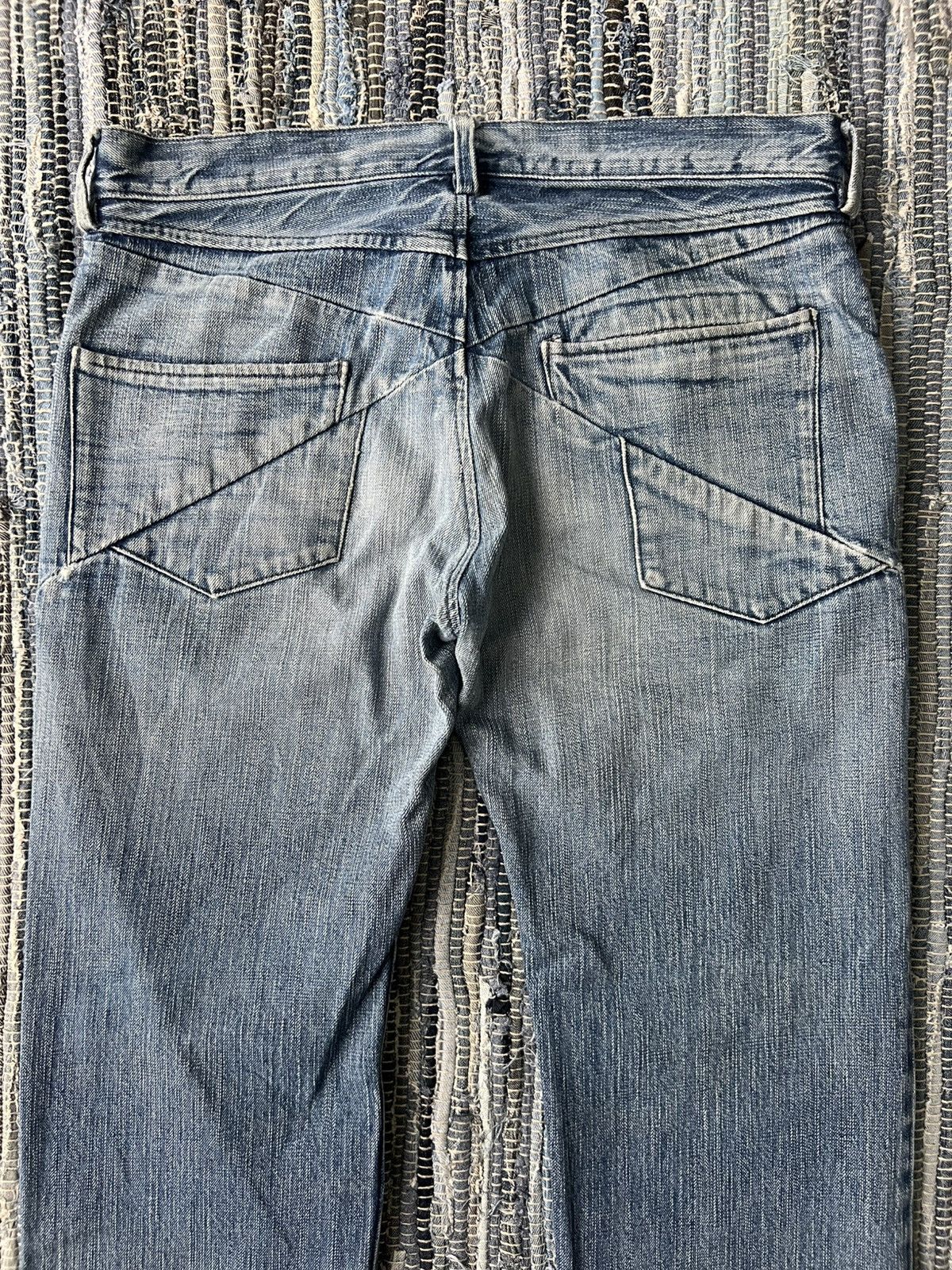 TALKING ABOUT THE ABSTRACTION FW05 TATA 🇯🇵 3D Cut Post Apocalypse Beauty Faded Runway Jeans Size US 36 / EU 52 - 8 Thumbnail