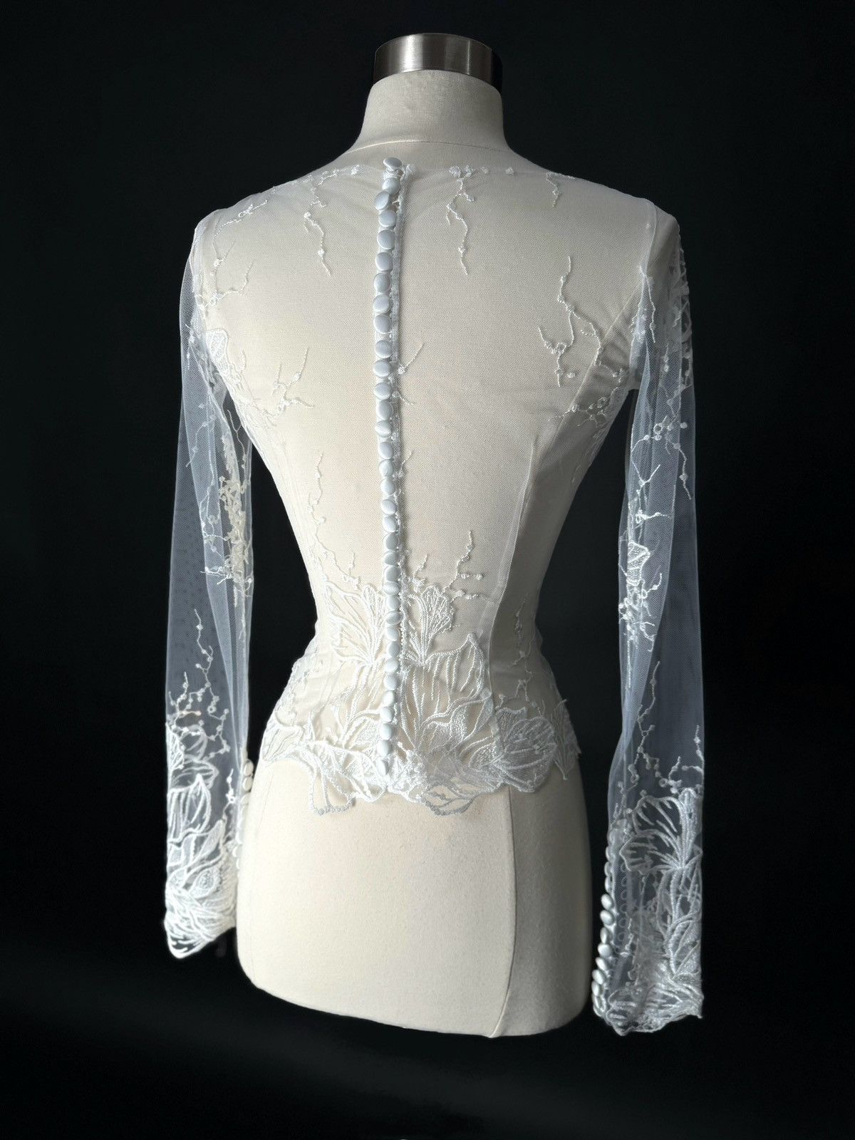 Other Preloved US 0 Embroidered Lace Anna Augusta Bridal Cape Size XS / US 0-2 / IT 36-38 - 5 Thumbnail