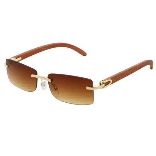 Other Sunglasses Men Elegant Luxury Wood Buff Glasses for Men Uni Size ONE SIZE - 3 Thumbnail