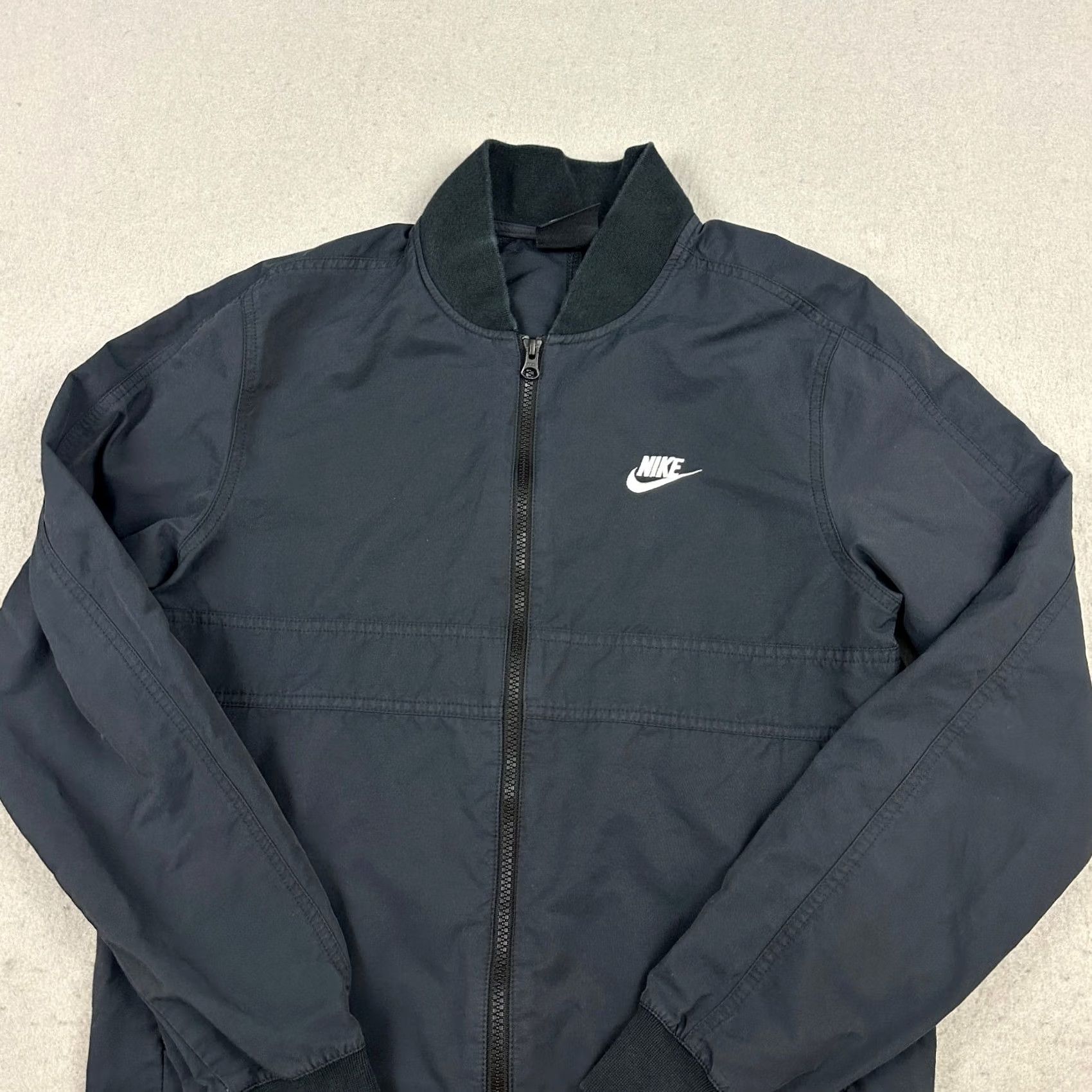 Nike Nike Men Small Black Solid Woven Full Zip Jacket NSW Pockets S Size US S / EU 44-46 / 1 - 2 Thumbnail