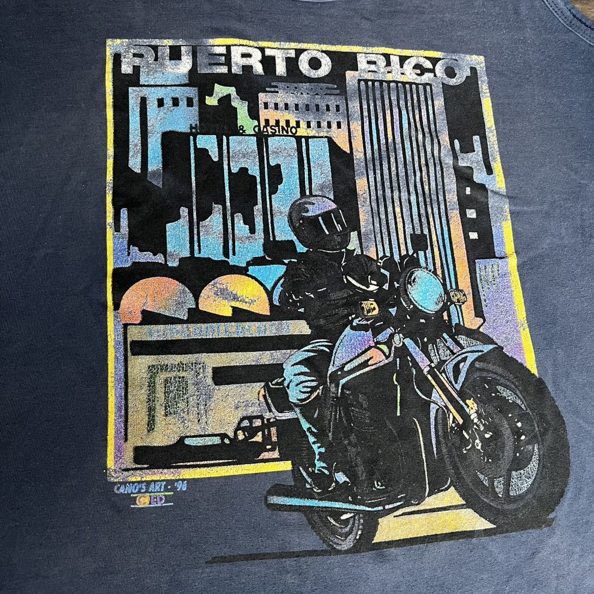 Band Tees × Vintage Vintage 90s Puerto Rico Cano’s Art Night Life Logo Tank Top Size US XL / EU 56 / 4 - 4 Thumbnail