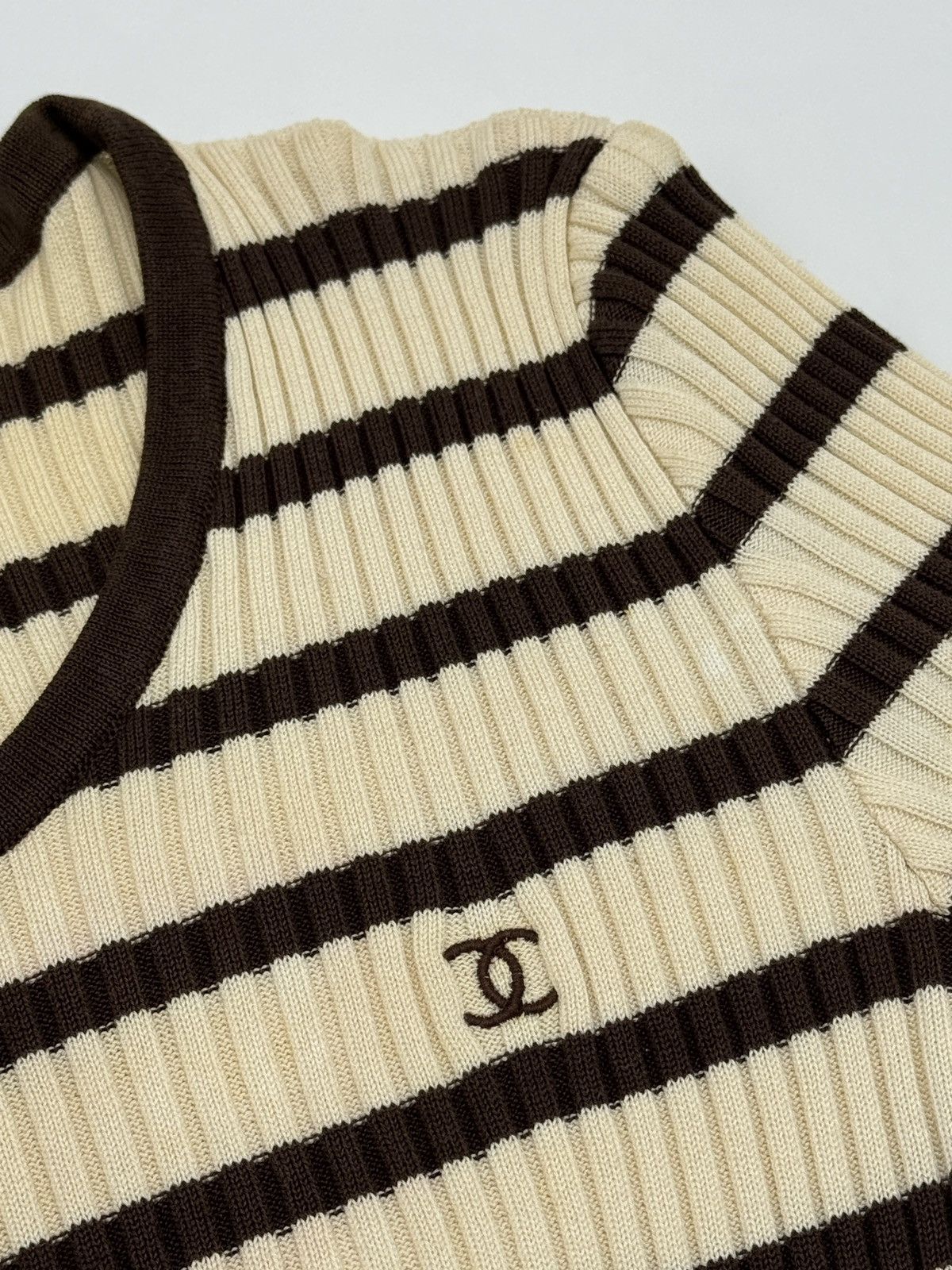Chanel Chanel Botique striped top t-shirt 40 Size M / US 6-8 / IT 42-44 - 9 Thumbnail