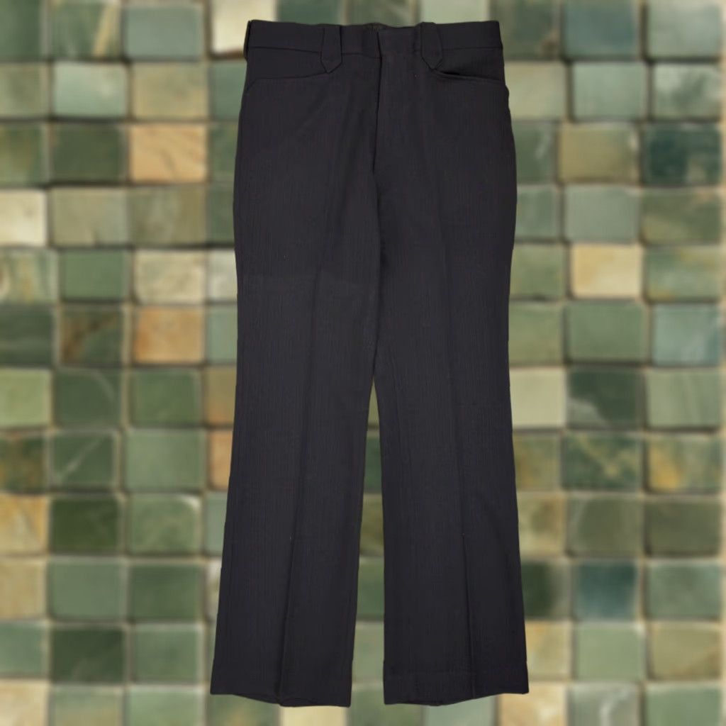 Vintage Men's VTG 1970s NOS Navy Blue Western Pants Sz 34x34 70s Polyester Size US 34 / EU 50 - 1 Thumbnail