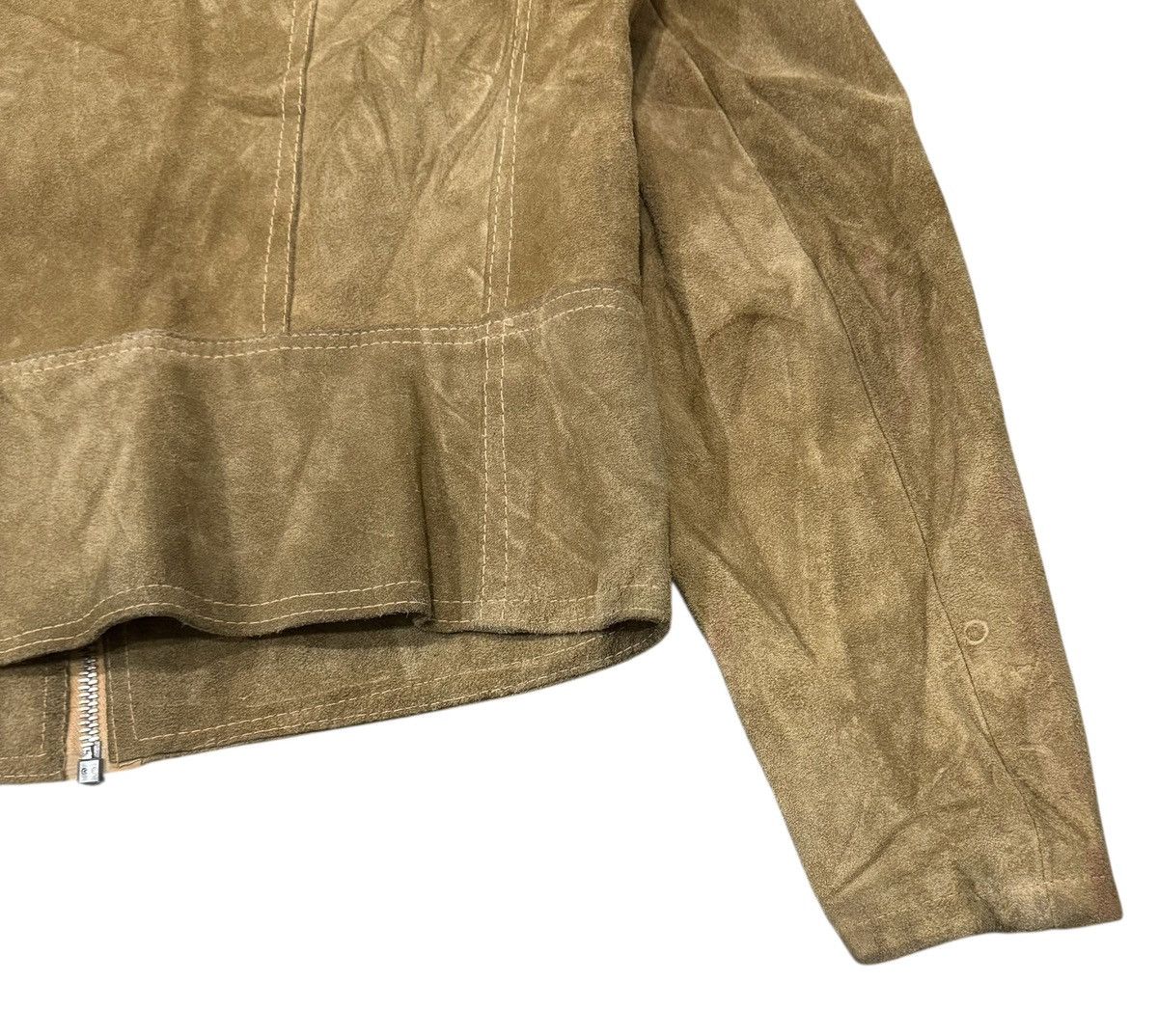 Leather Vintage 60s Double Collar Ailee Zipper Suede Leather Jacket Size S / US 4 / IT 40 - 13 Thumbnail