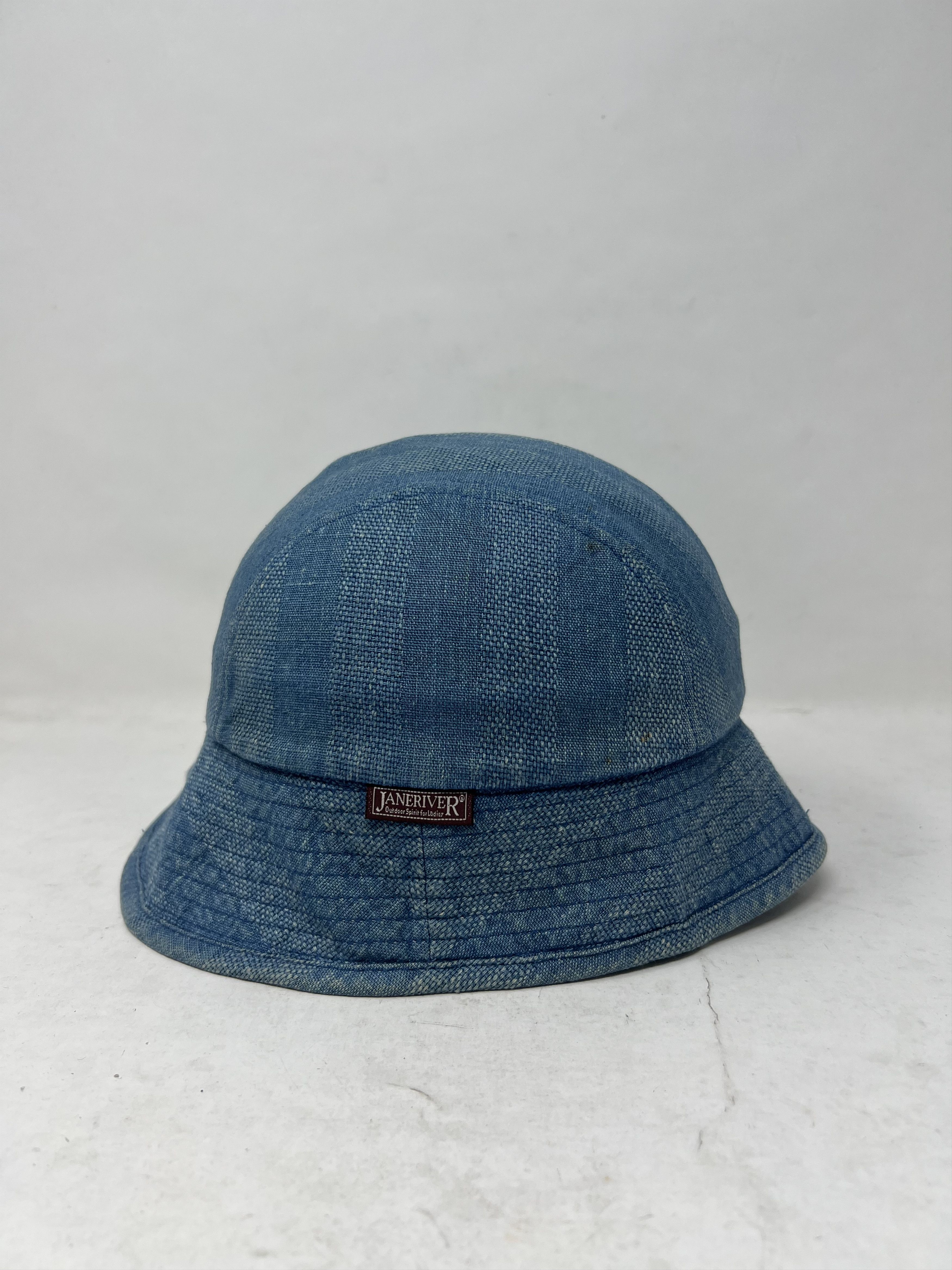 Japanese Brand Janeriver Kendo Indigo Workwear Bucket Hat Size ONE SIZE - 2 Thumbnail