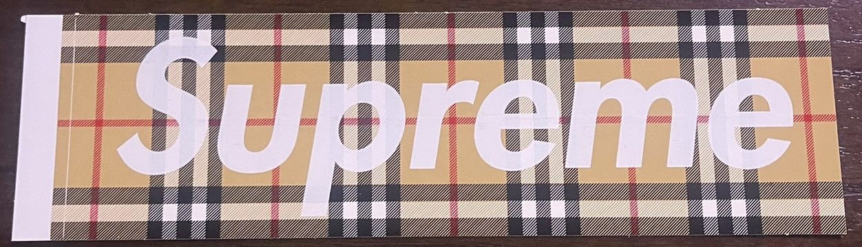 Supreme store Burberry Box Logo Sticker (3 Pack)