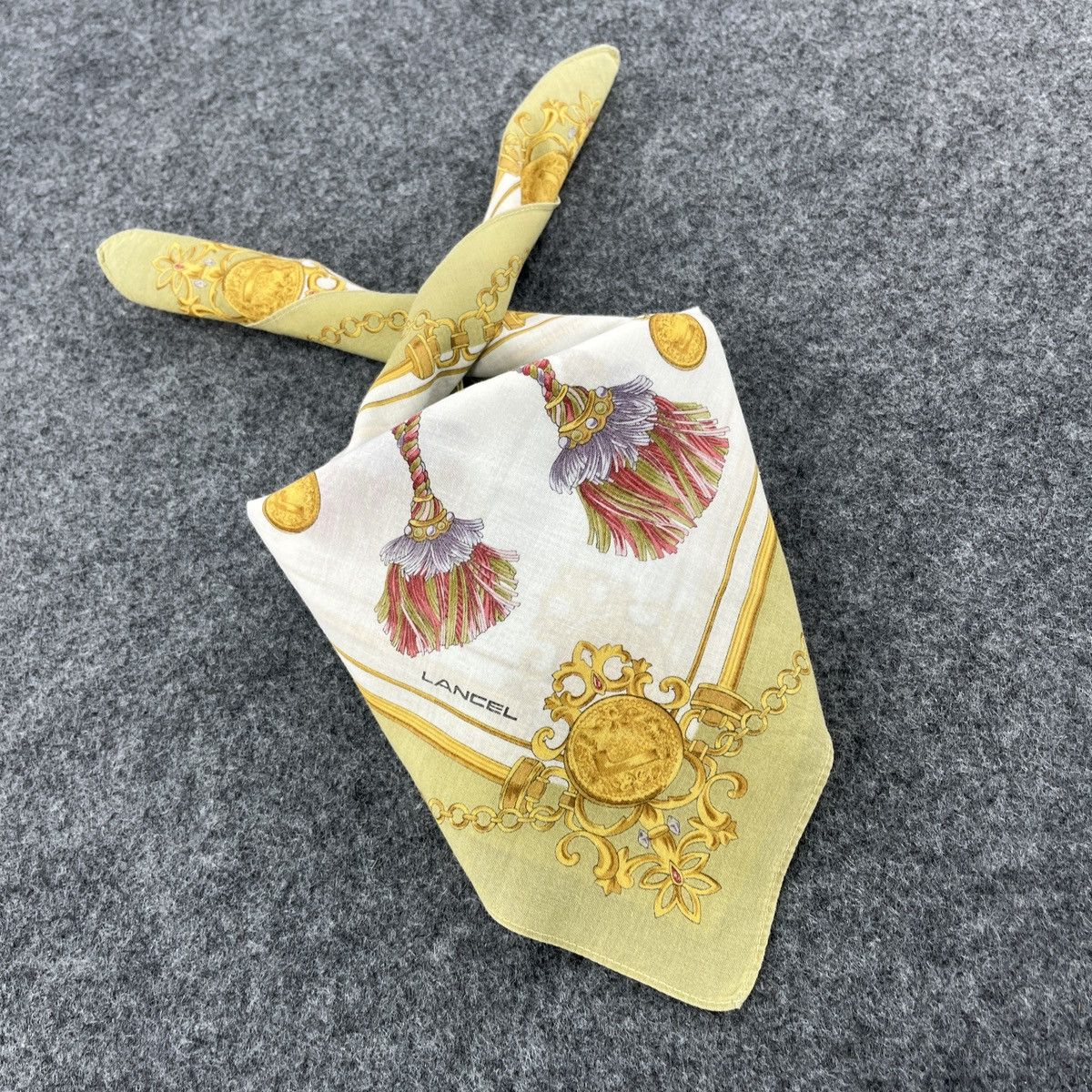 Lancel × Vintage Lancel Handkerchief / Bandana / Neckerchief B459 Size ONE SIZE - 8 Thumbnail