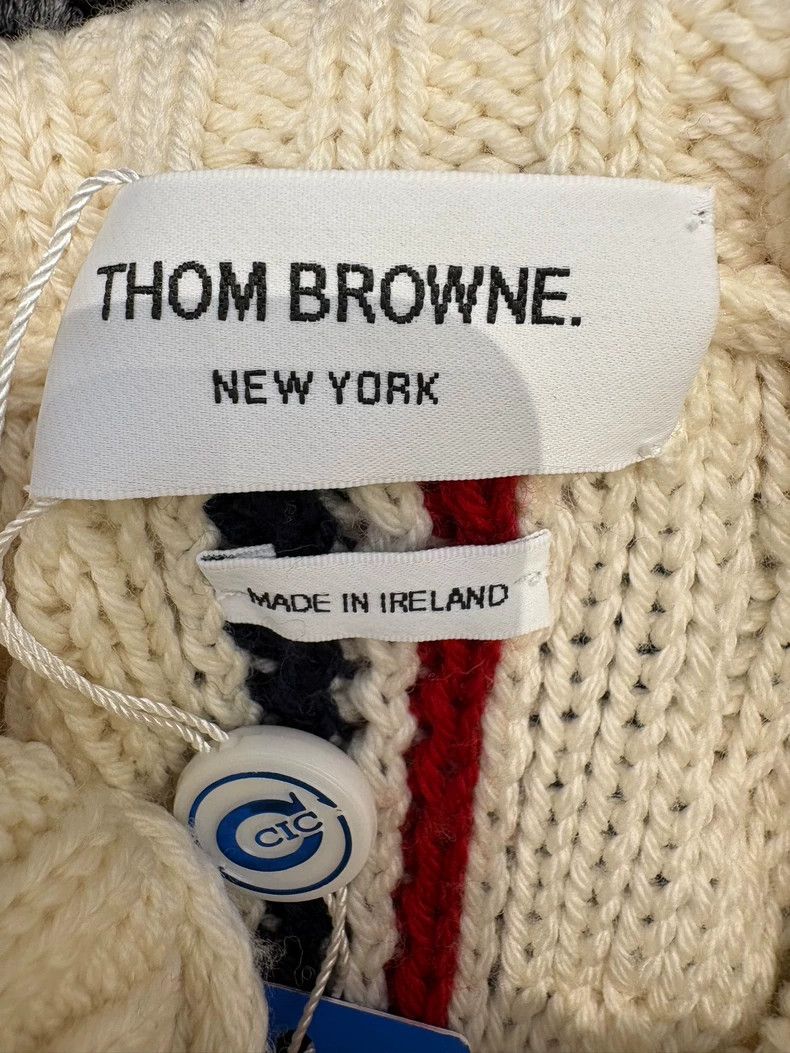 Thom Browne Thom Browne A thick striped wool sweater with stripes on t Size S / US 4 / IT 40 - 4 Thumbnail