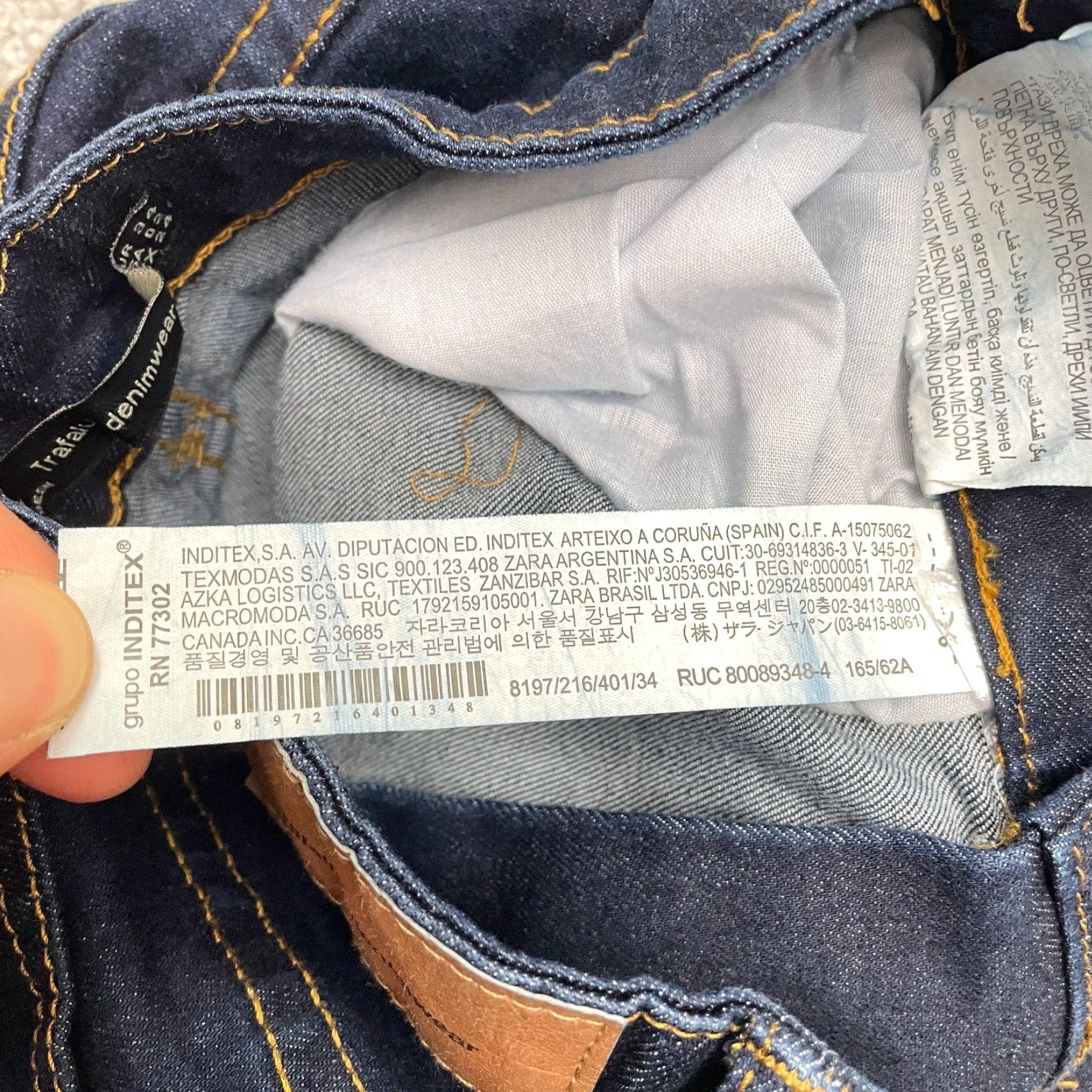 Zara VINTAGE Zara Skinny Denim Jeans Womens 2 Blue Dark Wash Mid Rise Casual 26in Inseam Size 26" / US 2 / IT 38 - 7 Thumbnail