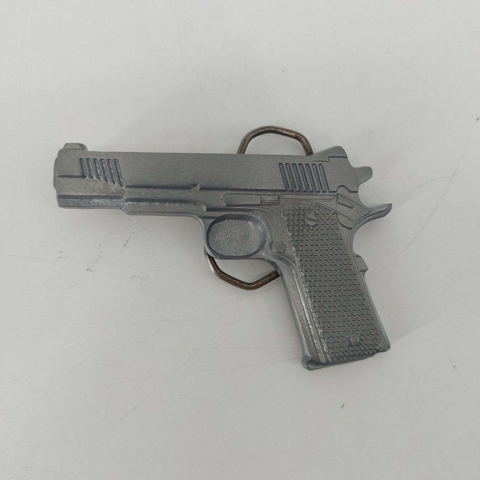 Vintage Gun Belt Buckle Rifle Pistol Belt Buckle Silver Gray Tone Size ONE SIZE - 2 Thumbnail