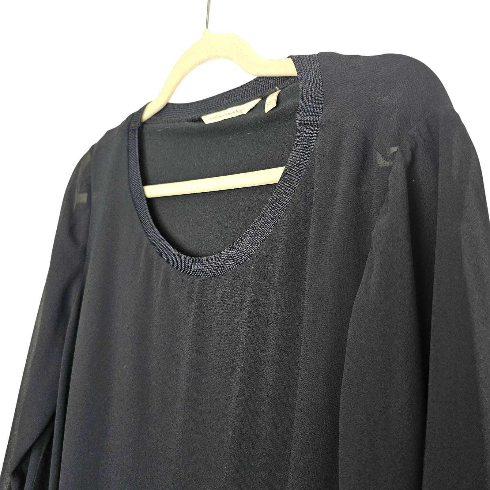 Soft Surroundings Soft Surroundings Womens Lagenlook Sheer Blouse Minimalist Size L / US 10 / IT 46 - 5 Thumbnail