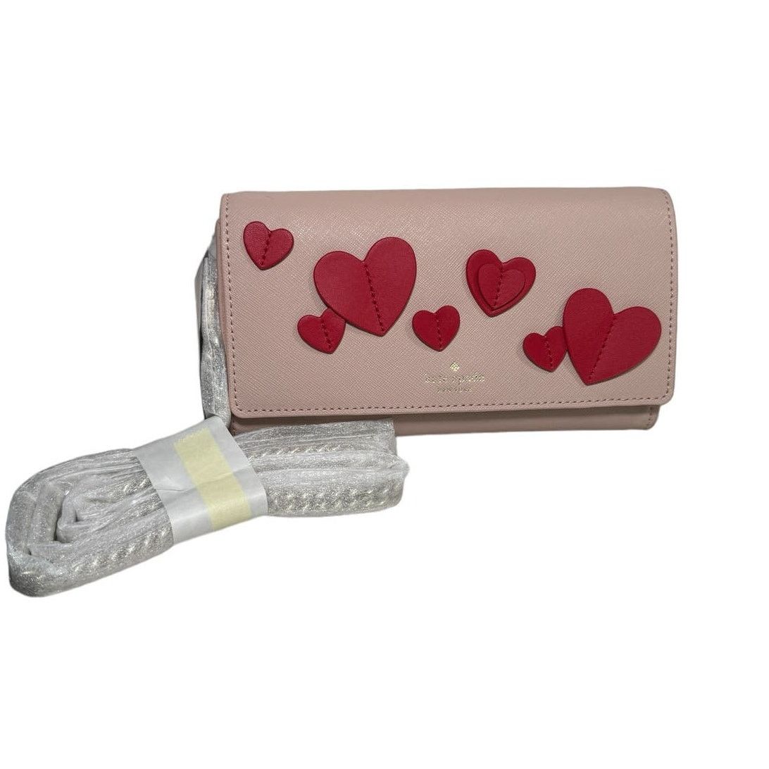Kate Spade Kate Spade New York Heart Vellum Pink Red Hearts Crossbody Size ONE SIZE - 1 Thumbnail