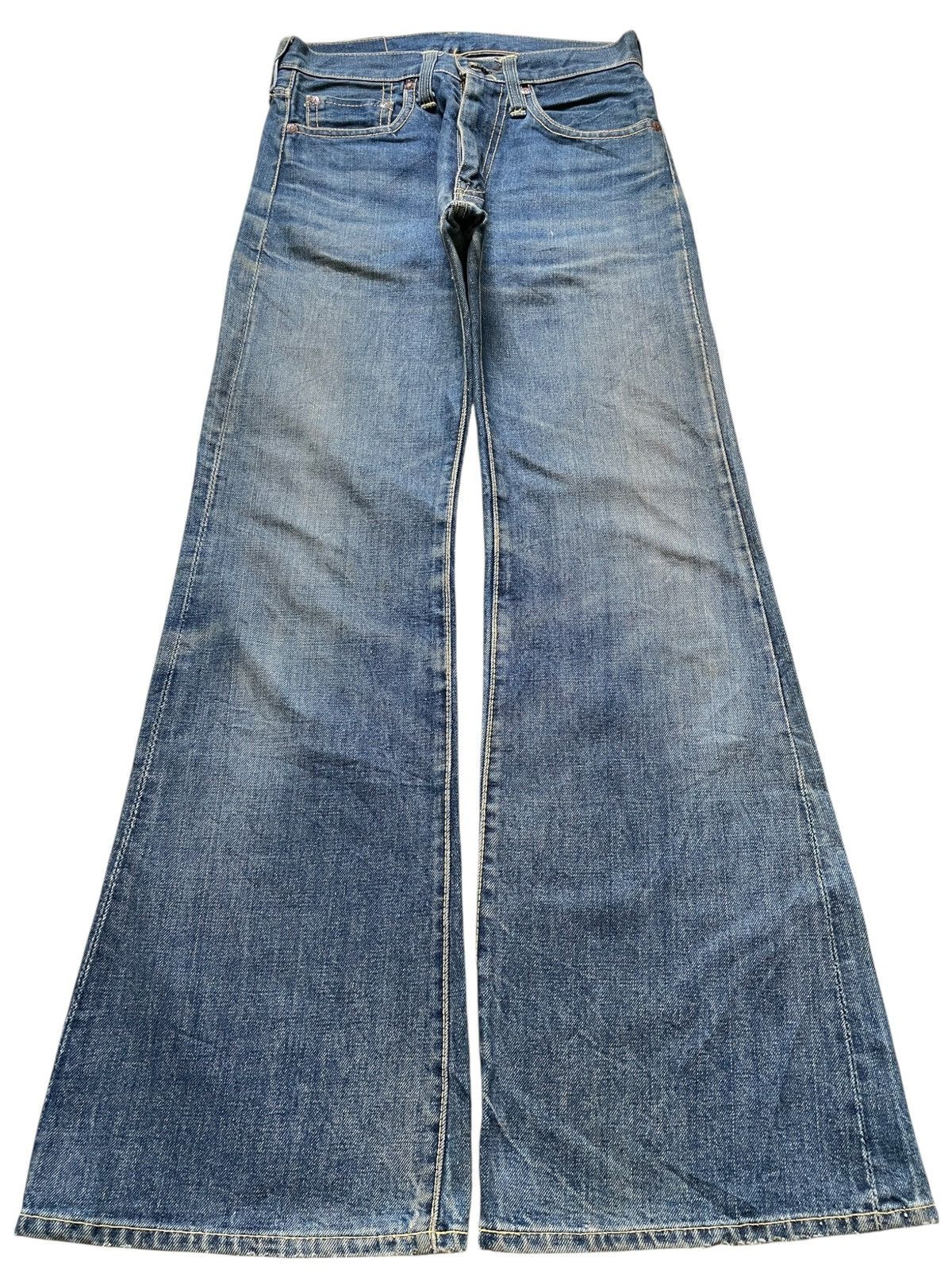 Japanese Brand Vintage Japanese Brand Mud Wash Flare Bell Bottom Jeans Size US 26 / EU 42 - 1 Thumbnail
