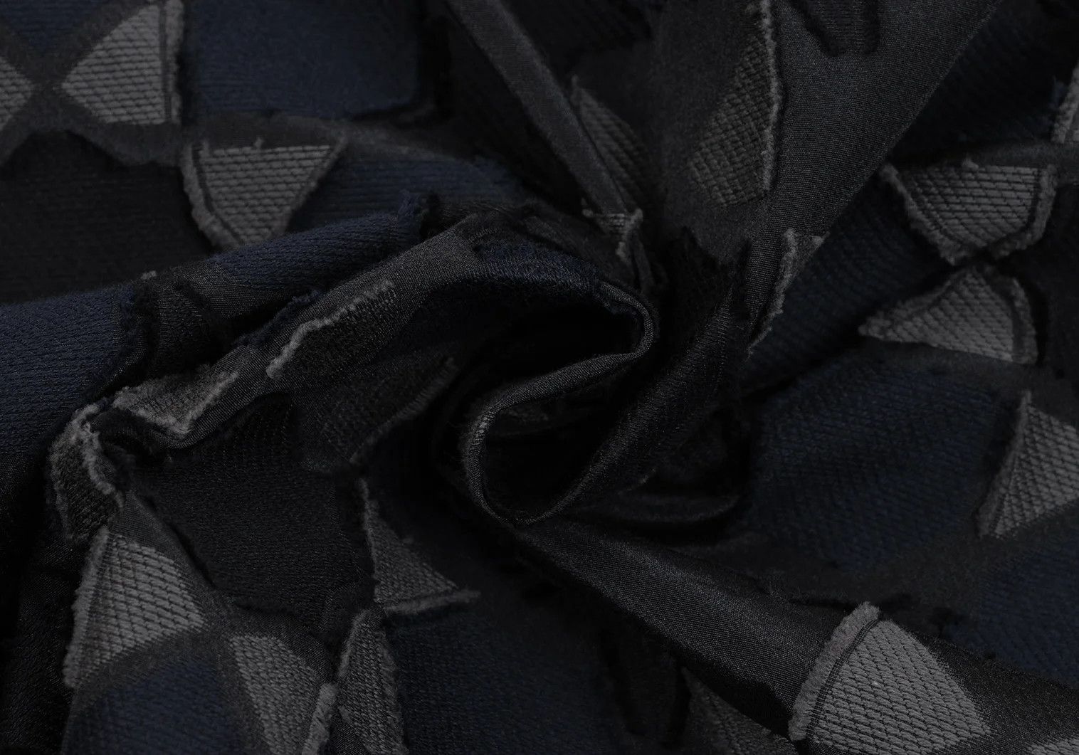 Issey Miyake Geometric Jacquard Jacket in Black and Navy Size US S / EU 44-46 / 1 - 13 Thumbnail