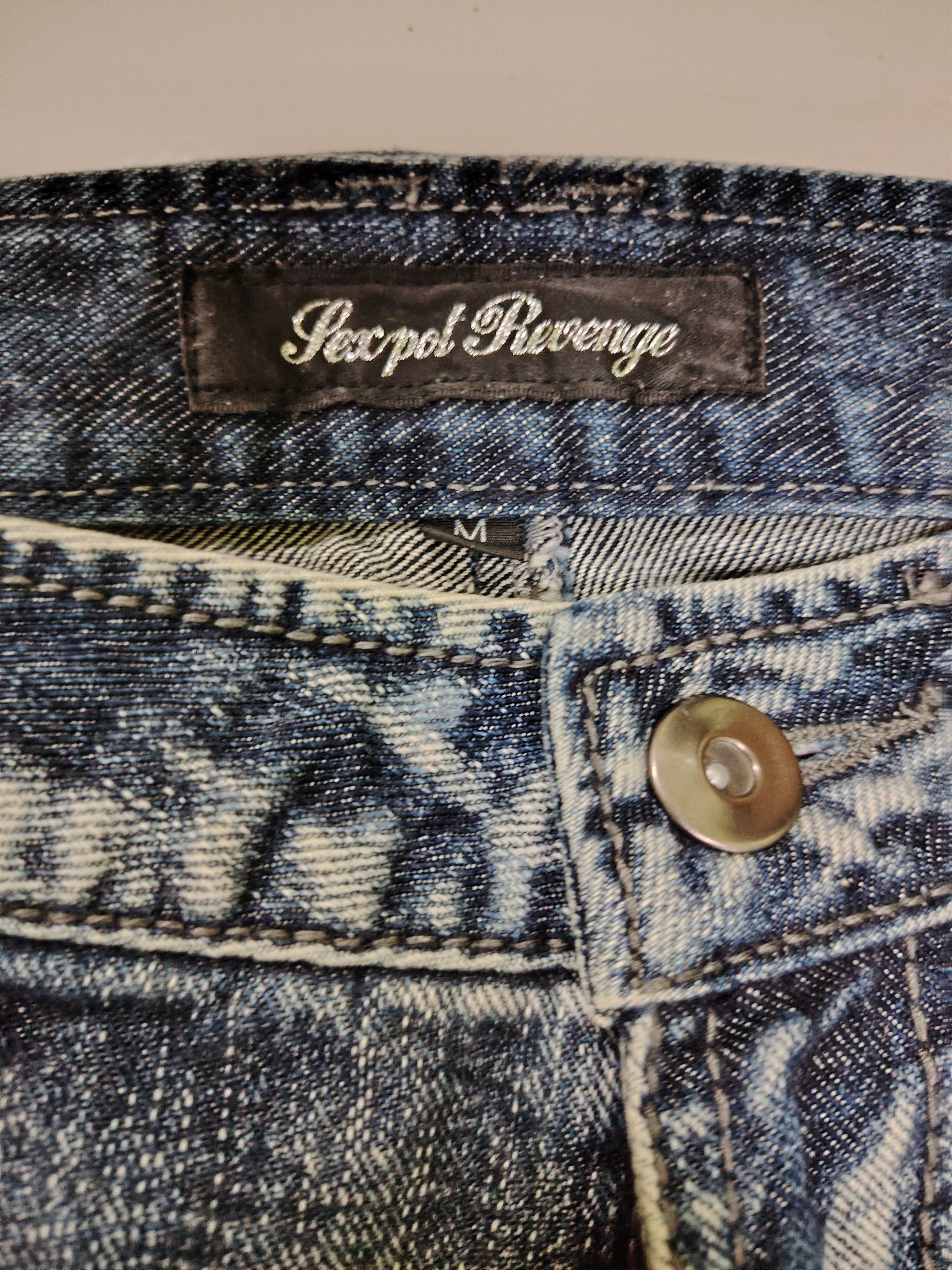 Revenge SEXPOT REVENGE Punk Anorak Bleach Wash Demon Jeans Size US 30 / EU 46 - 4 Thumbnail