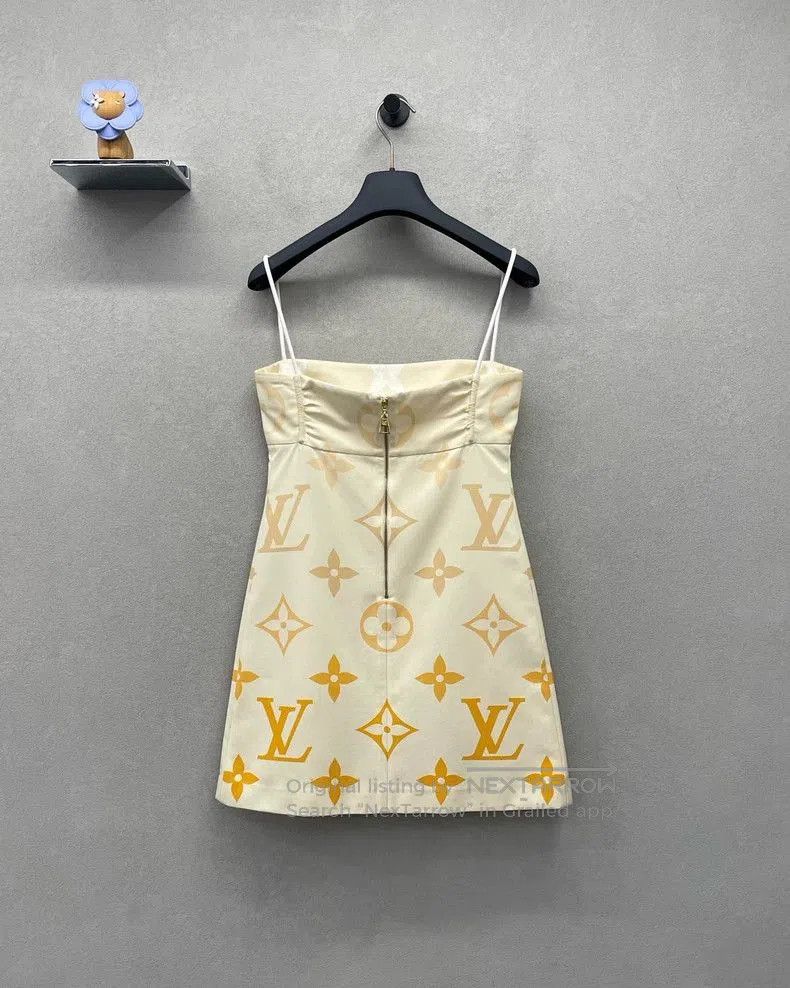 Louis Vuitton LV Cream Sling Short Dress. Size US XS / EU 42 / 0 - 2 Thumbnail