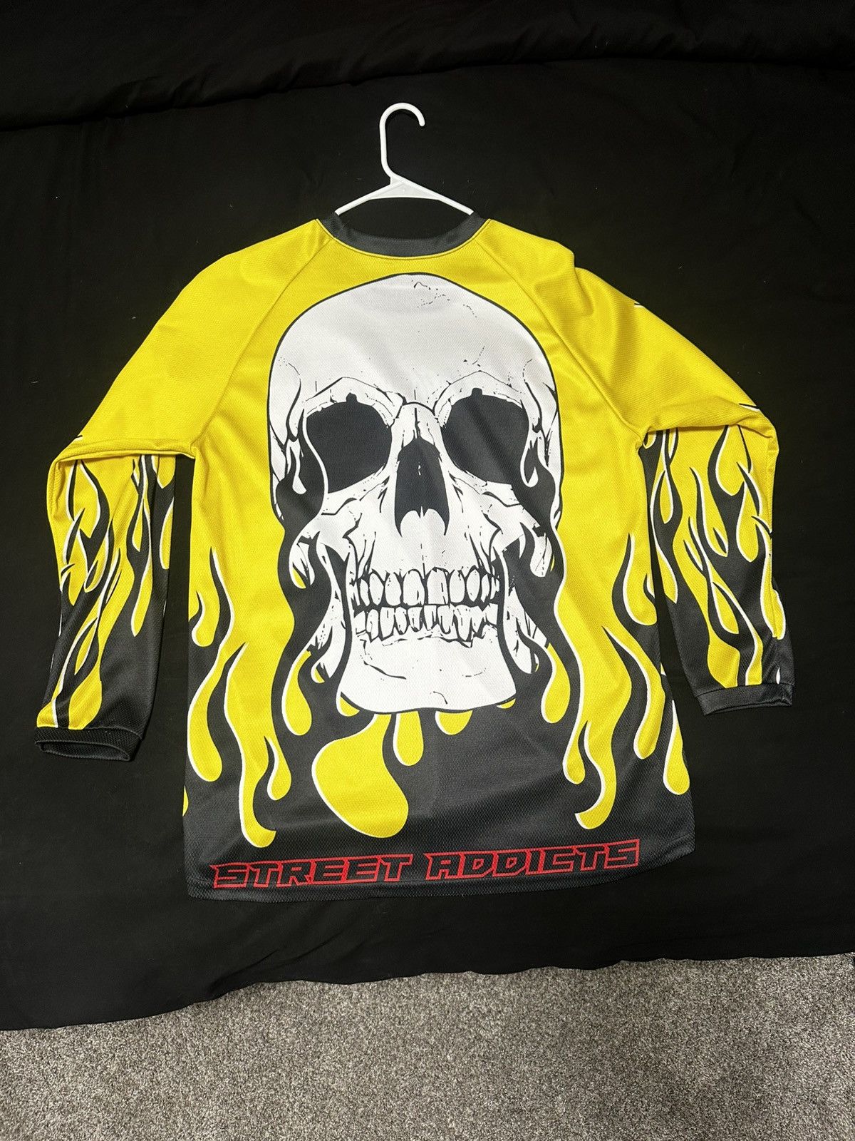 Gnarcotic Gnarcotic Yellow x Black Flames dirtbike jersey Size US L / EU 52-54 / 3 - 3 Thumbnail