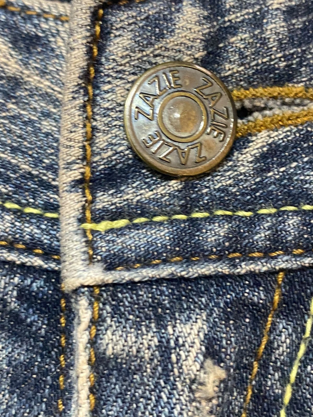 Japanese Brand Vintage Japanese Brand Zazie Mud Wash Distressed Flare Jeans Size 29" - 17 Thumbnail