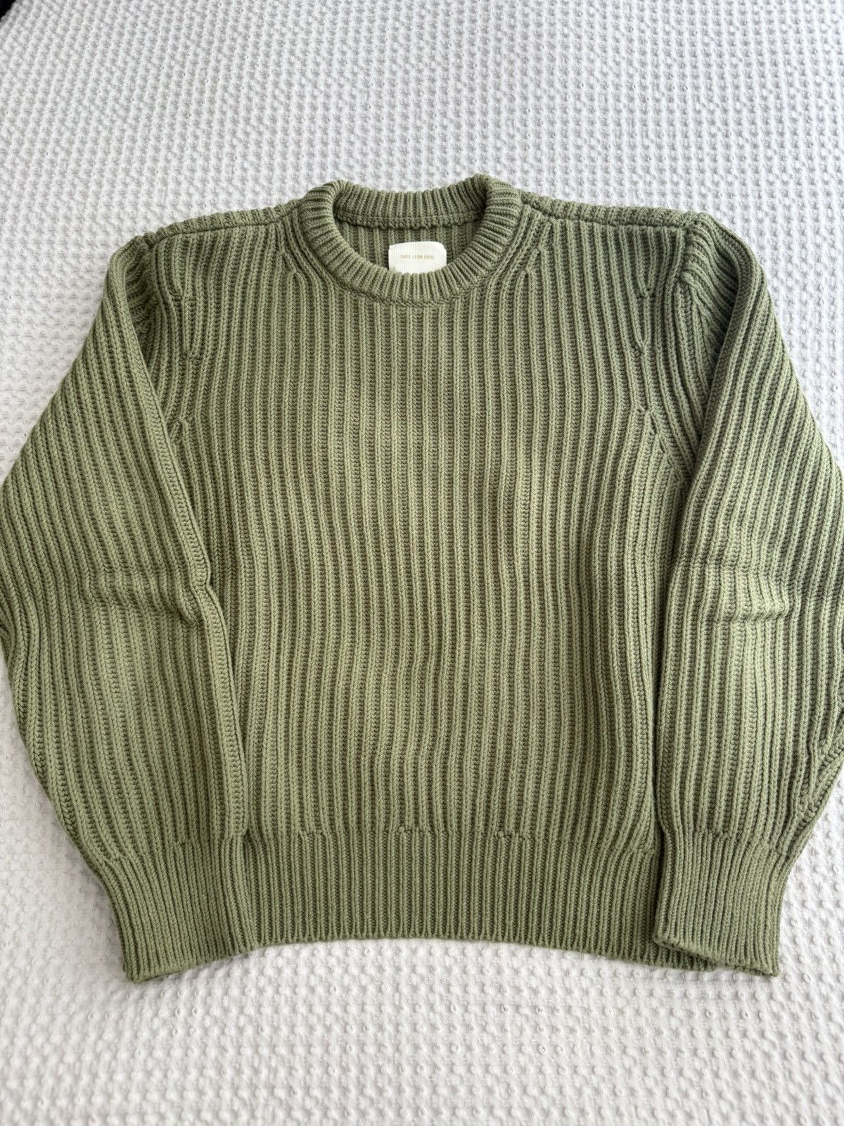 Aime Leon Dore Aimé Leon Dore Waffle Knit Sweater — Capulet Olive, Small Size US S / EU 44-46 / 1 - 1 Thumbnail