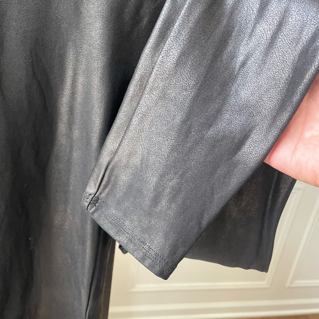 Spanx Spanx Faux Leather Leggings Black $98 L Size 31" - 2 Thumbnail