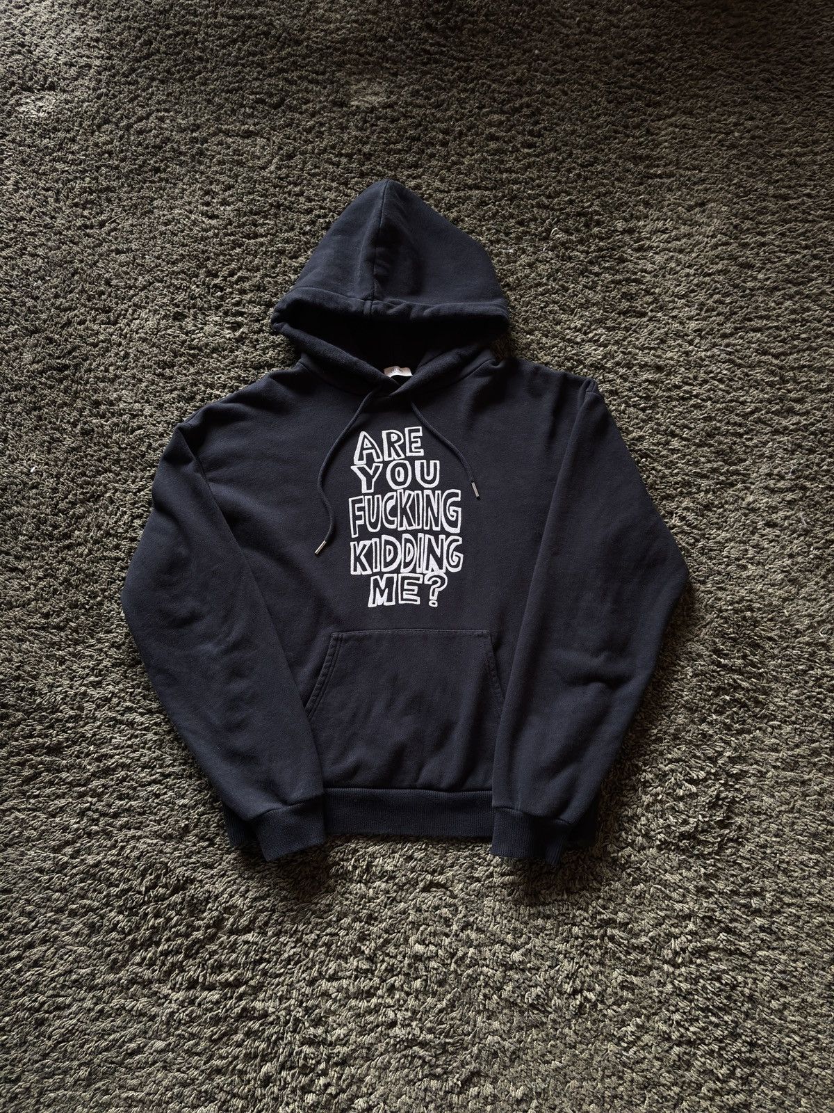 Celine FW21 Celine „Are You Fucking Kidding Me?” Black Hoodie 