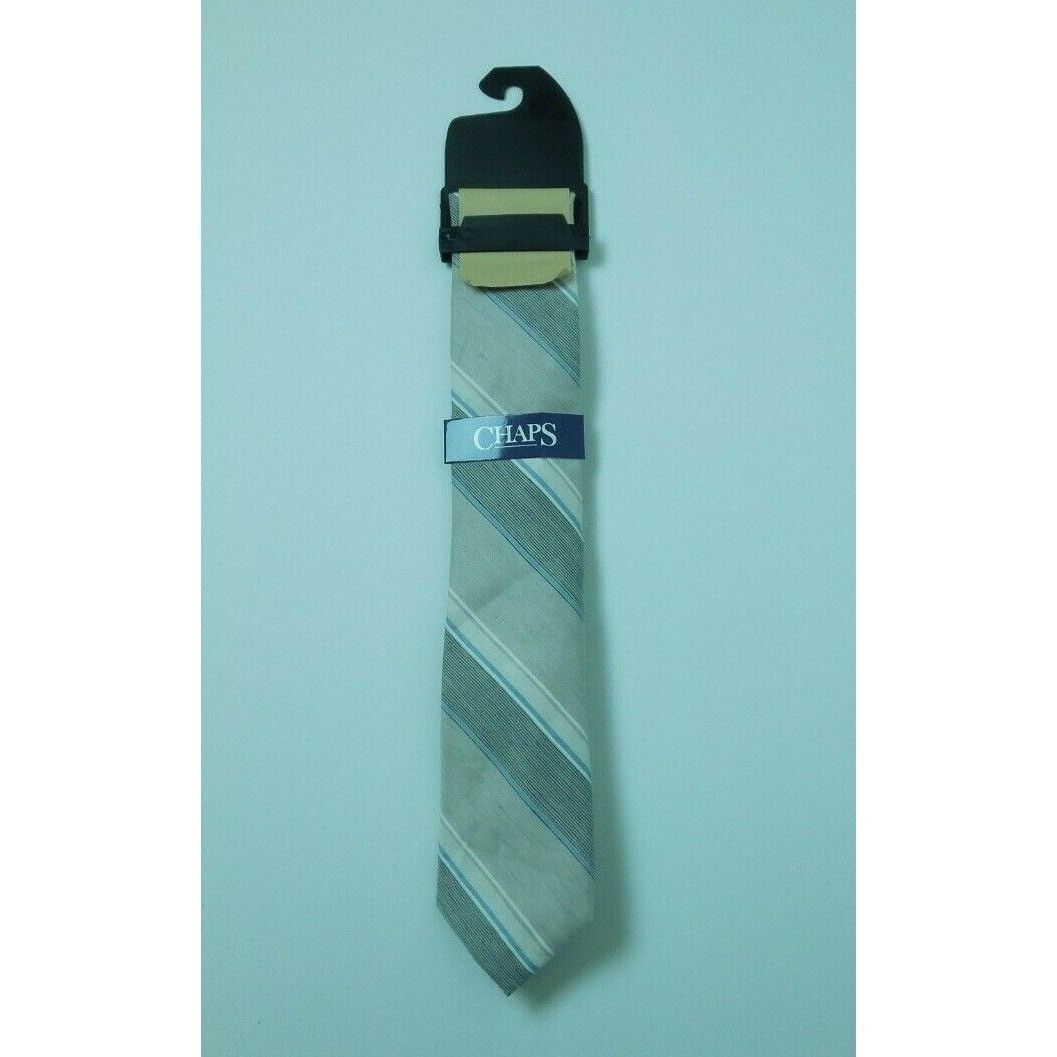 Chaps Chaps Harper Stripe Gray Neck Tie- NWT Size ONE SIZE - 2 Thumbnail