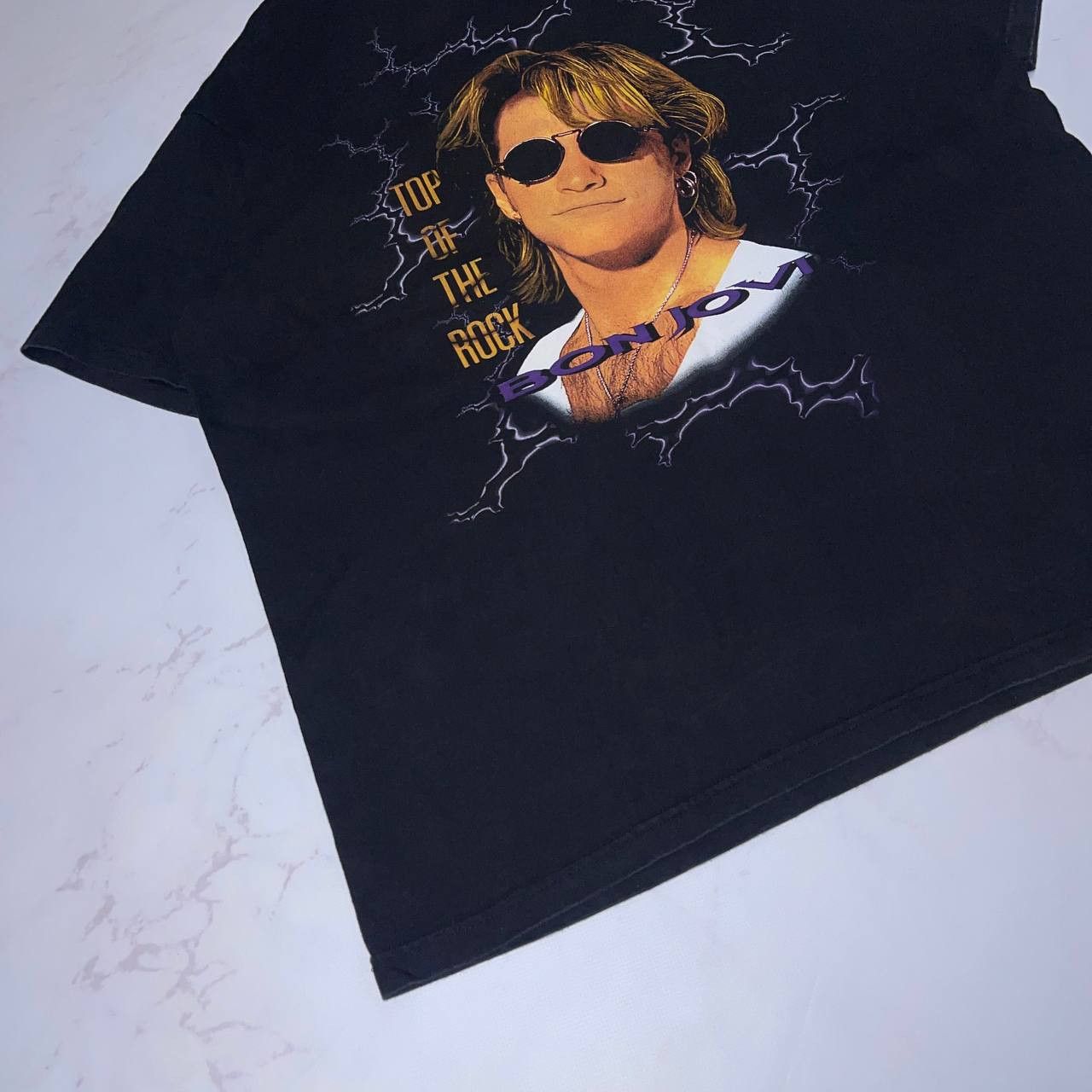 Vintage Vintage X Bon Jovi top of the rock 90s Black Tee Sz XXL Size US XXL / EU 58 / 5 - 6 Thumbnail