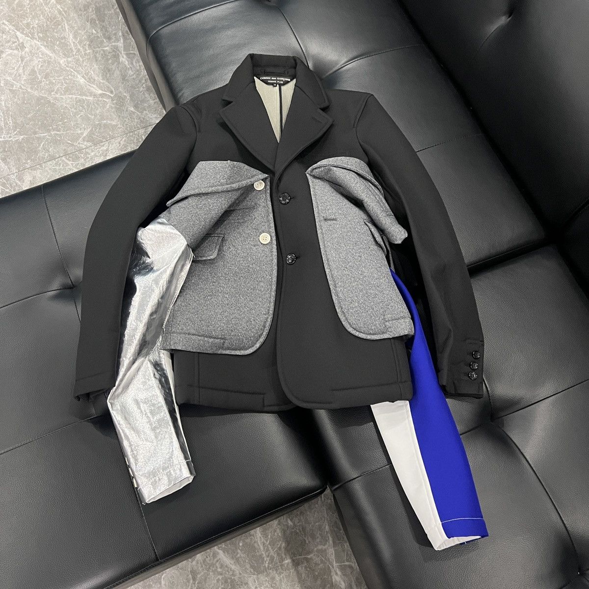 Comme des Garcons Homme Plus Comme des Garçons Homme Plus SS21 Runway Deconstructed Bonde Size 40S - 3 Thumbnail