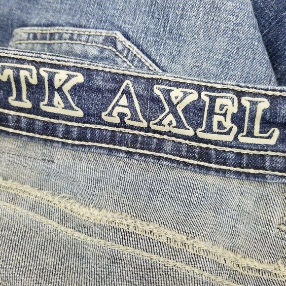 Vintage TK Axel Blue Jeans Denim Mens 36x30 Slim Boot Cut Pants Size US 36 / EU 52 - 10 Thumbnail