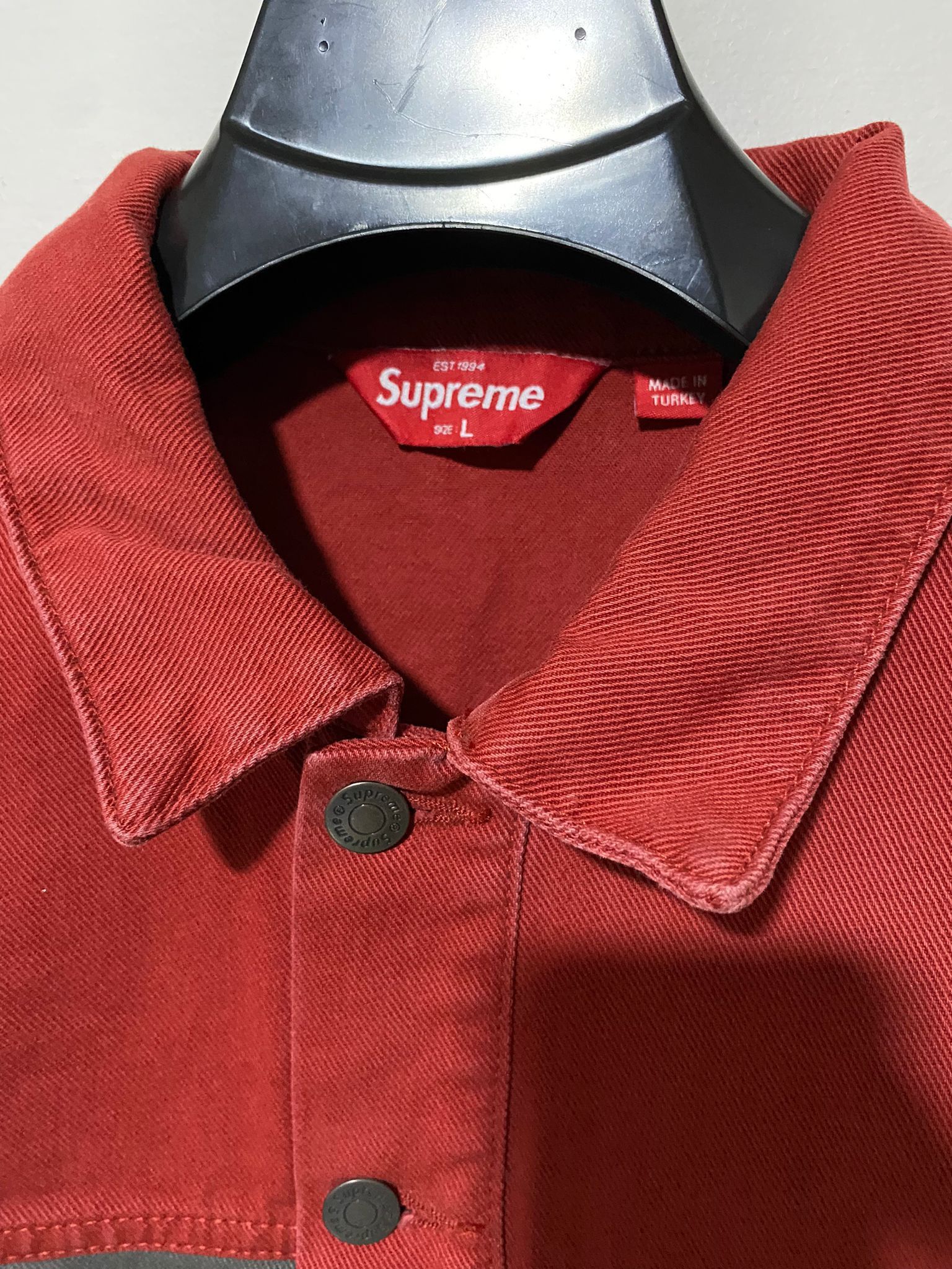 Supreme Supreme 2-Tone Paneled Denim Jacket Size US L / EU 52-54 / 3 - 3 Thumbnail