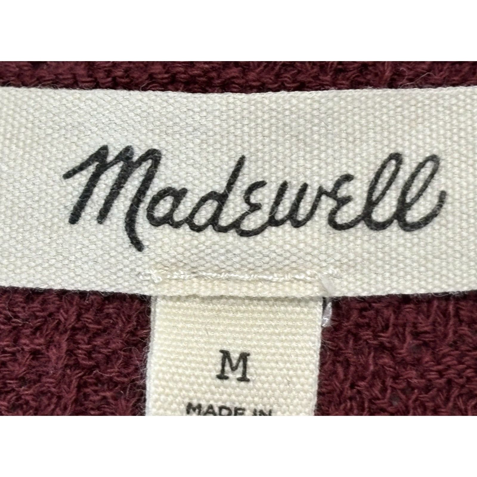 Madewell MADewell Casual Eyelet Ruffle Top Shirt Medium Red Long Sleeve Balloon Sleeve Womens Size M / US 6-8 / IT 42-44 - 6 Thumbnail