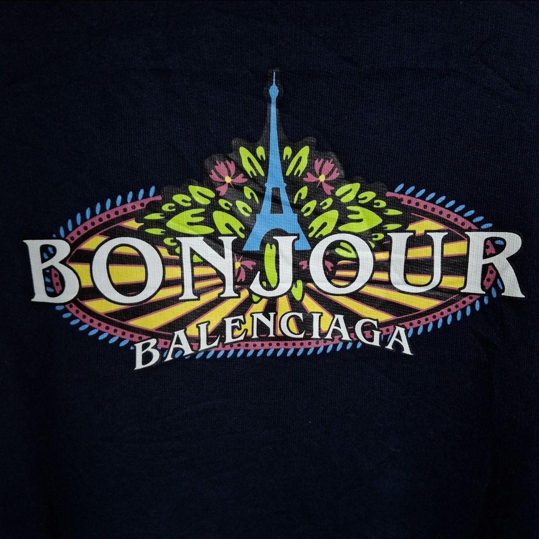 Balenciaga BALENCIAGA BON JOUR HOODIE 🚫SOLD🚫 Size US XL / EU 56 / 4 - 5 Thumbnail