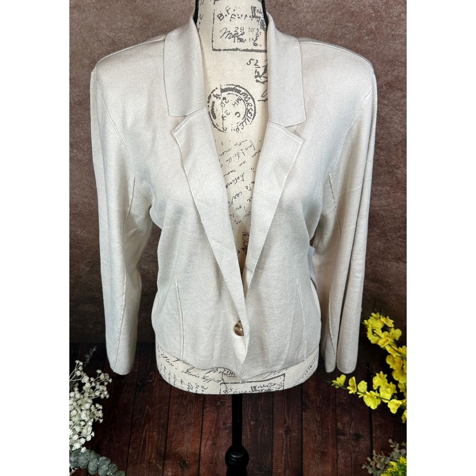 Other Design History One Button Neutral Blazer - Cream - size XXL Size XXL / US 16-18 / IT 52-54 - 4 Thumbnail