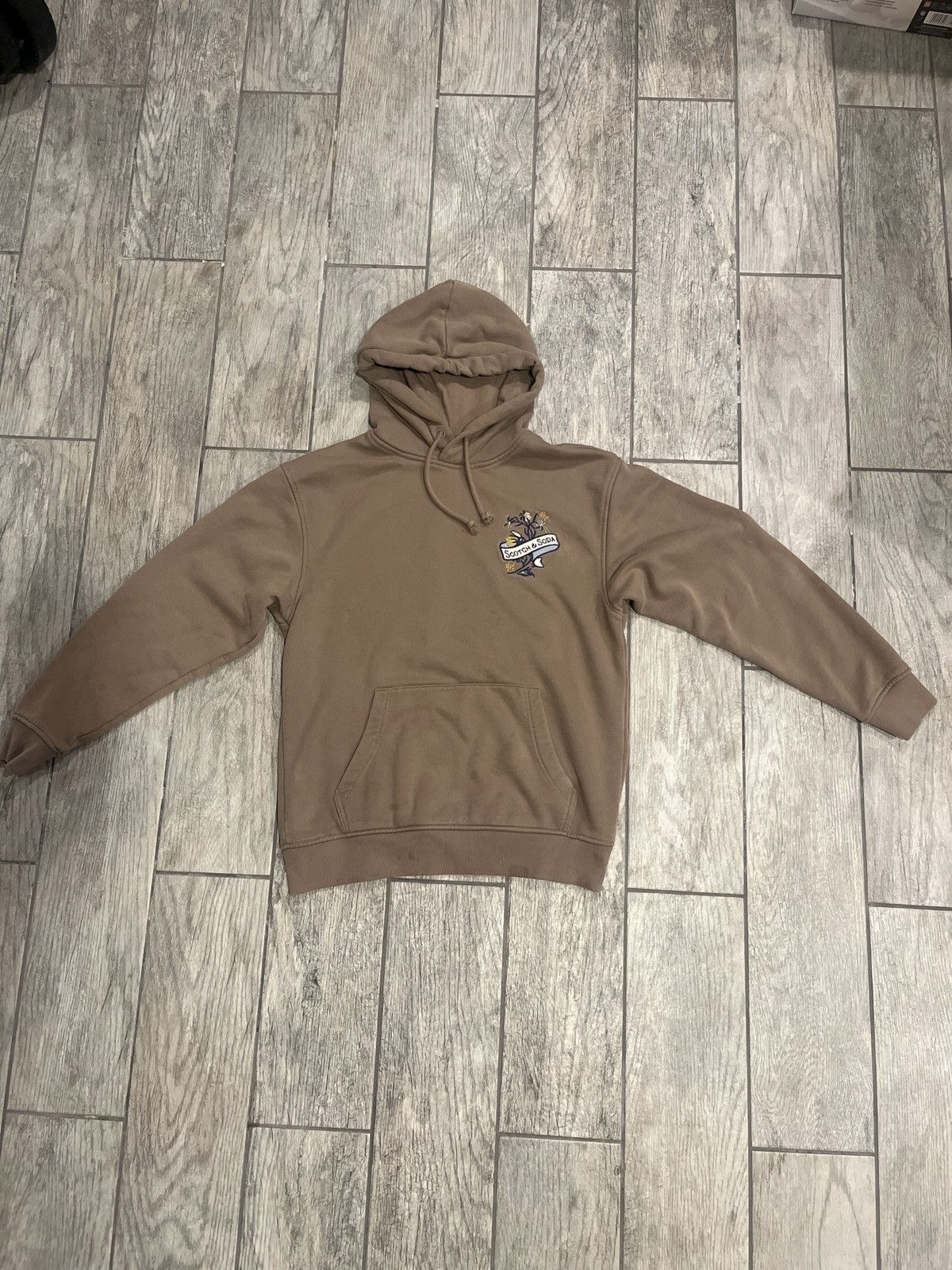 Scotch & Soda Scotch&soda embroidered brown hoodie Size US S / EU 44-46 / 1 - 1 Thumbnail