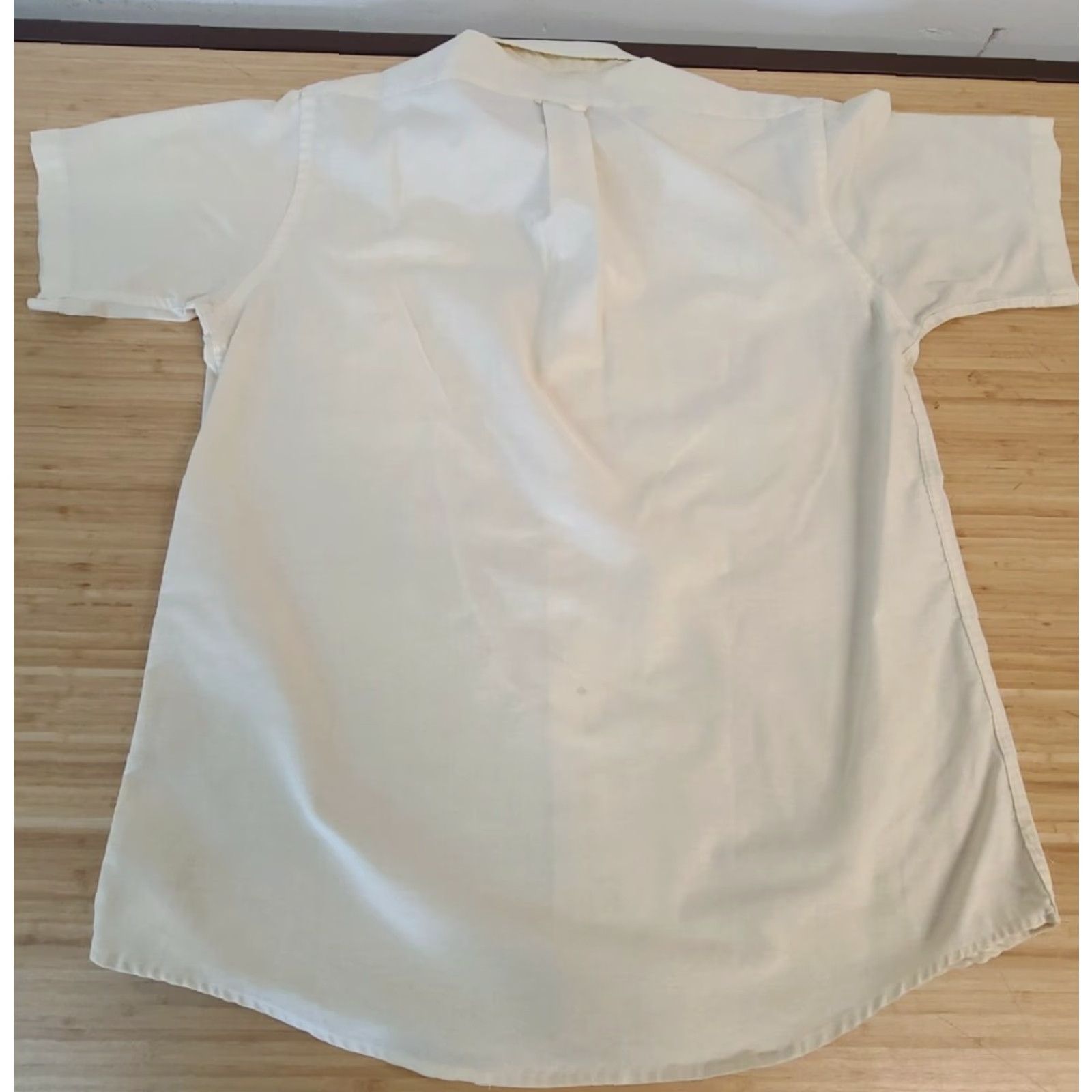 Vintage Claybrooke Wrinkle Free Men's Dress Shirt Solid Black Size 16 1/2 Large Size 46R - 2 Thumbnail