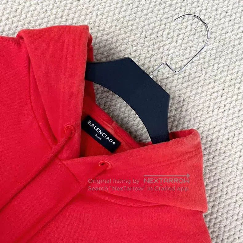 Balenciaga Balenciaga Red Cola Wave Logo Hoodie Size US S / EU 44-46 / 1 - 3 Thumbnail