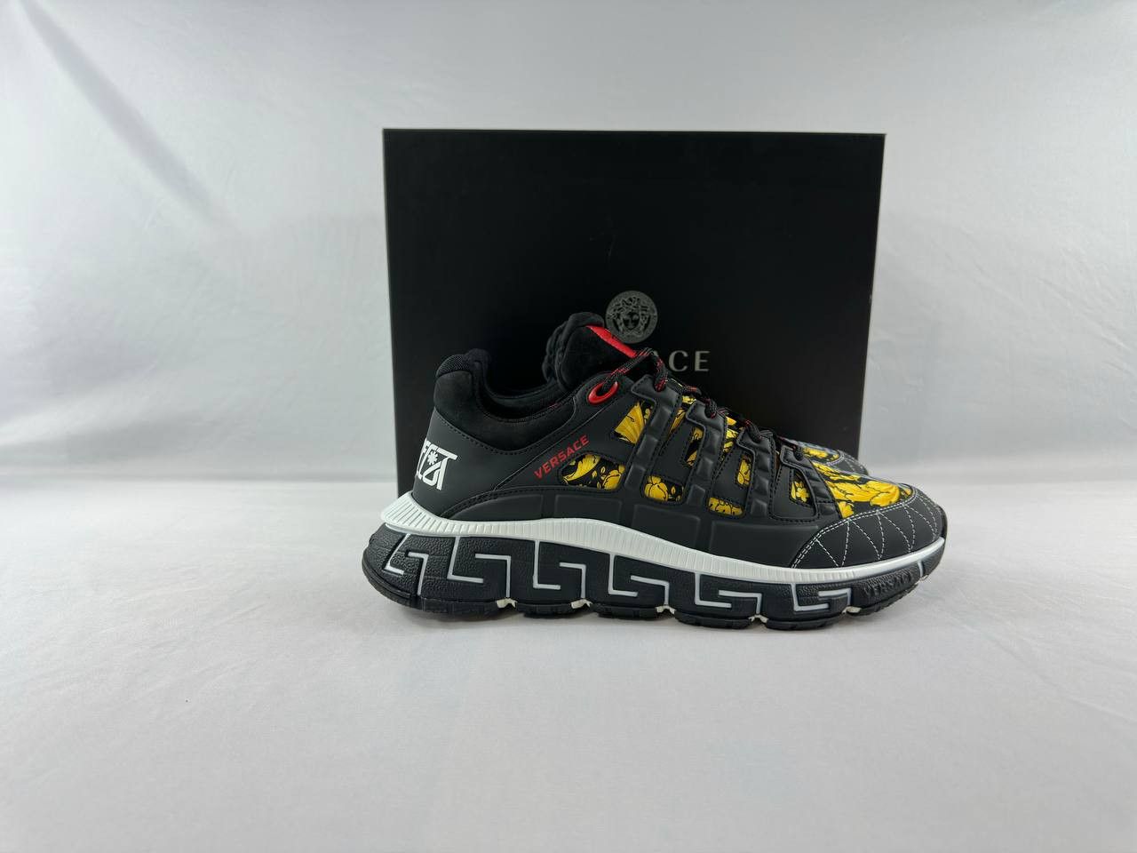 Versace Versace Trigreca 'Barocco Print - Black' Sneakers Size US 12 / EU 45 - 1 Thumbnail