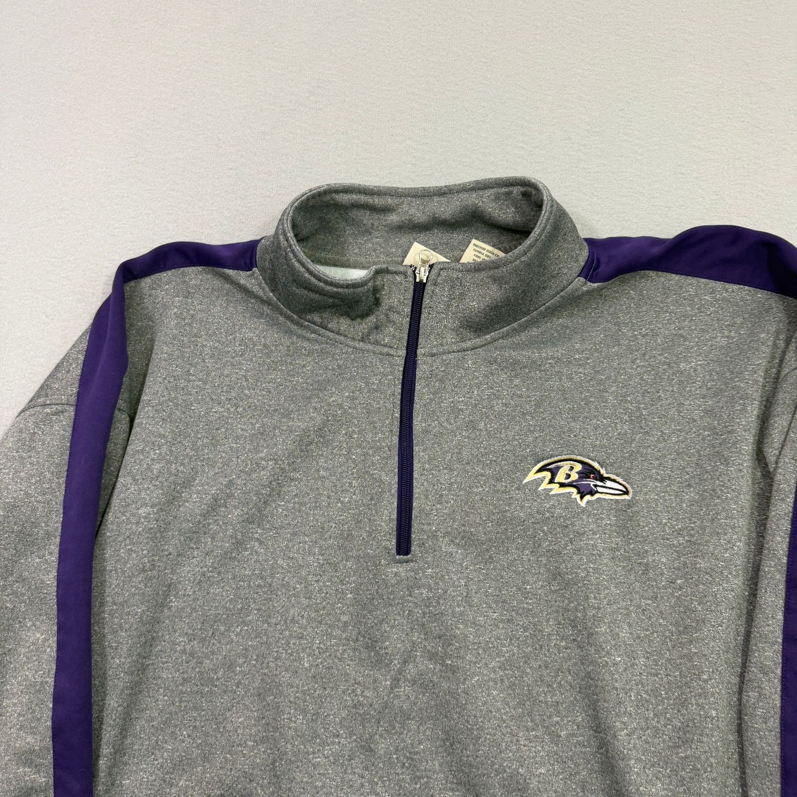NFL Fanatics Baltimore Ravens 1/4 Zip Pullover Men's 4XL Gray Size US XXL / EU 58 / 5 - 2 Thumbnail