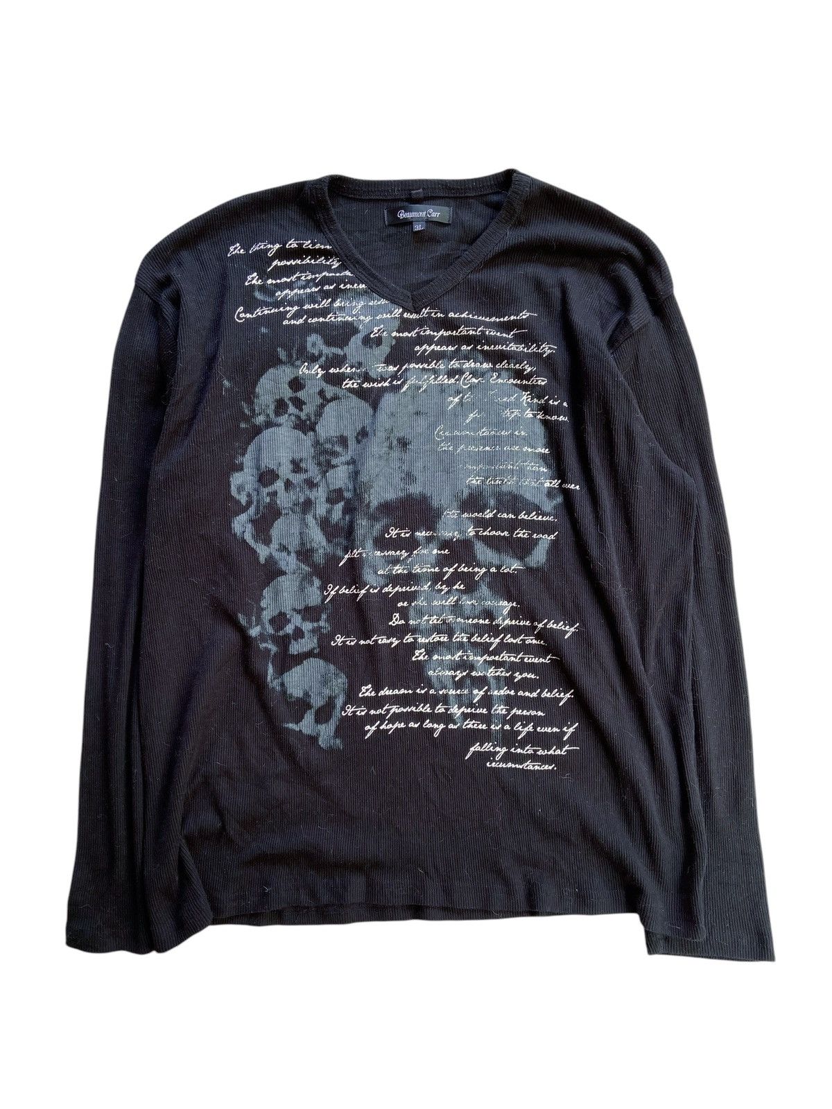 Japanese Brand BEAUMONT CARR GOTHIC POEM LONG SLEEVE Size US XL / EU 56 / 4 - 1 Thumbnail