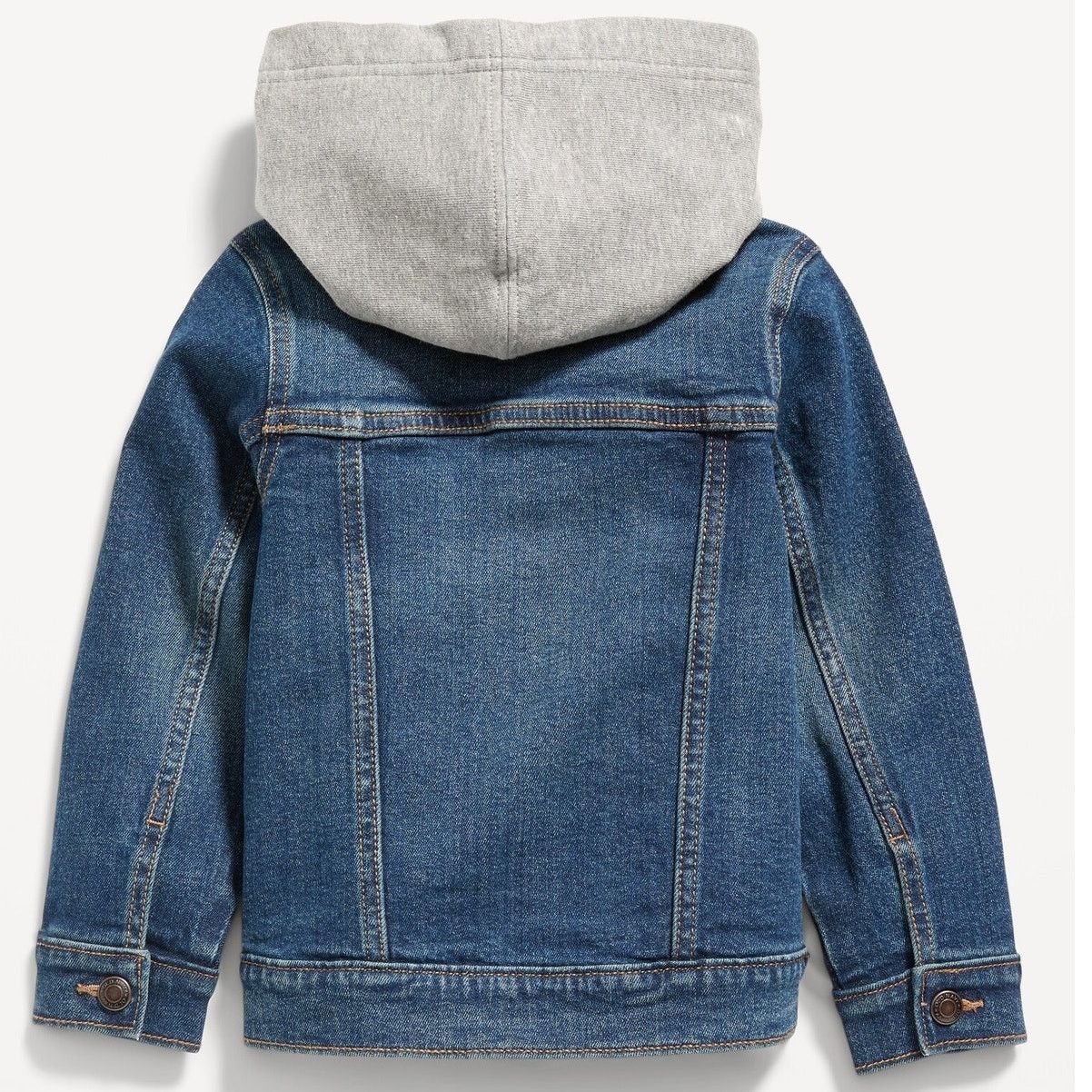 Old Navy Old Navy Long Sleeve Hooded Jean Trucker Jacket Blue L/10-12 Size L / US 10 / IT 46 - 6 Thumbnail