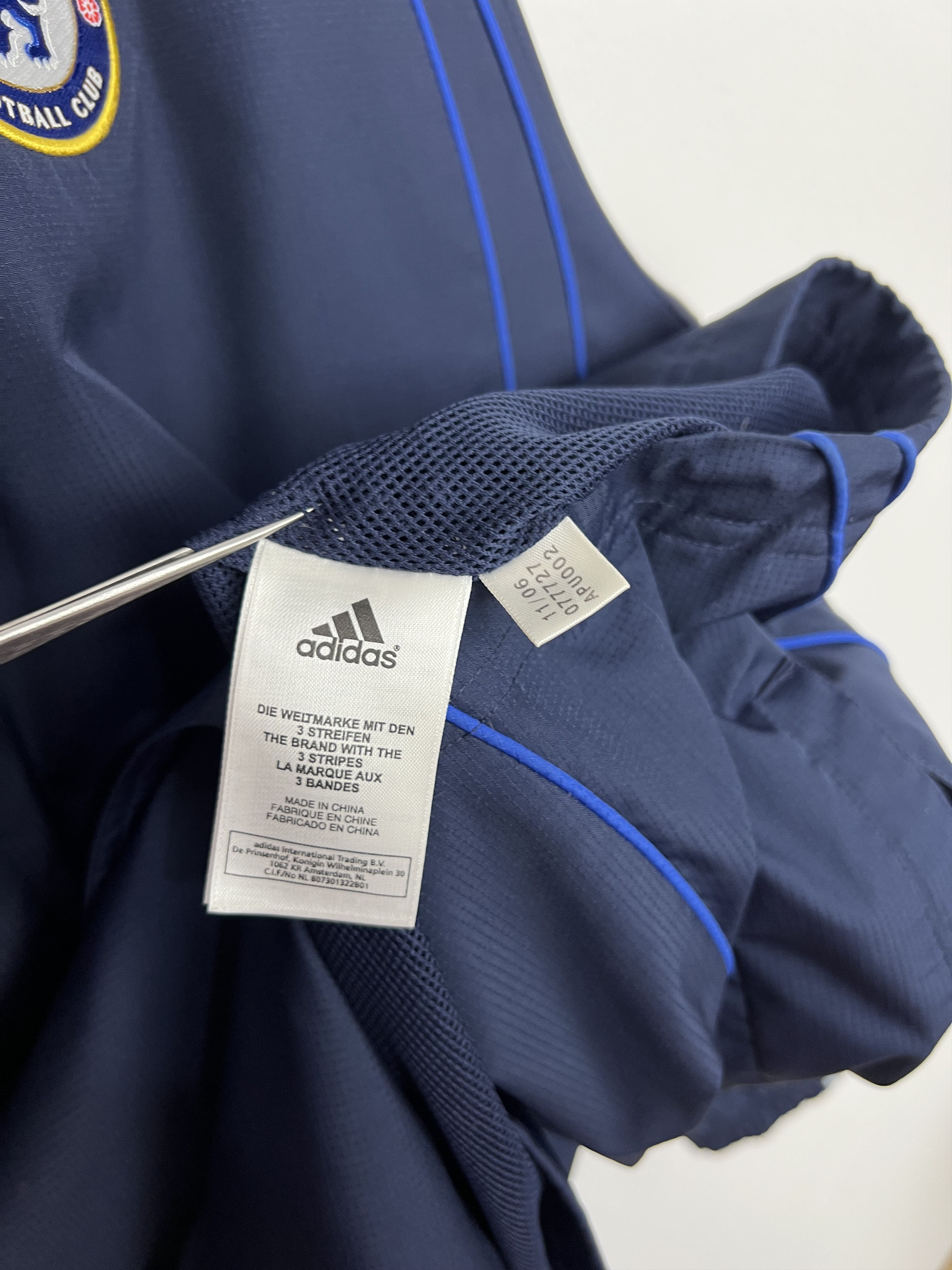Adidas Vintage Chelsea Football Rain Hooded Jacket Soccer Track Top Size US XXL / EU 58 / 5 - 9 Thumbnail