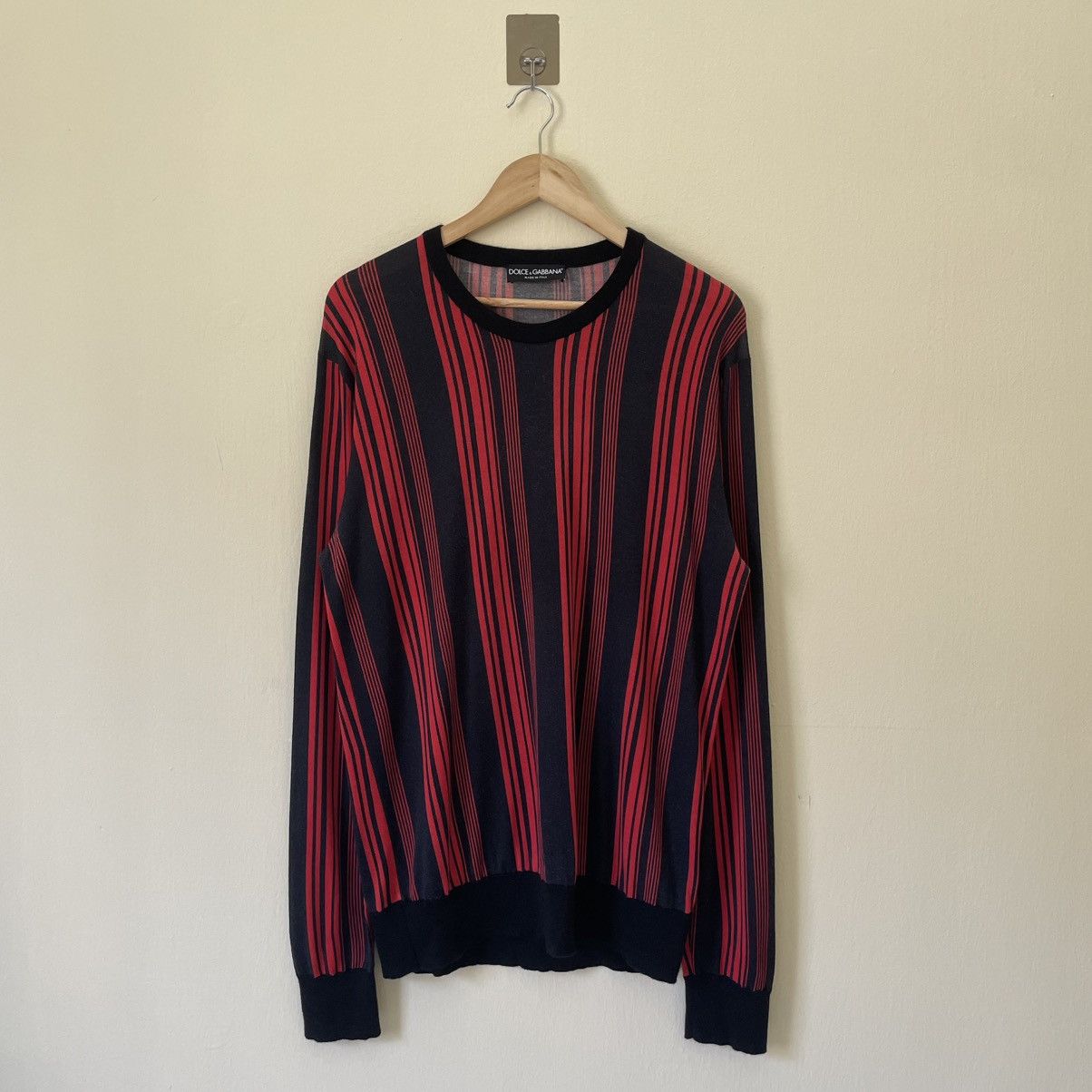 Dolce & Gabbana Dolce & Gabbana Striped Cashmere Sweater Size US L / EU 52-54 / 3 - 1 Thumbnail