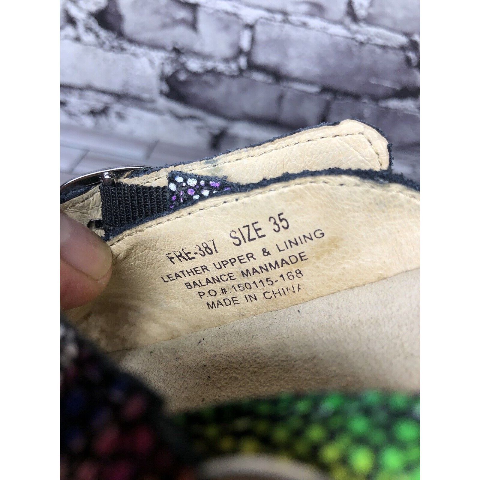 Other Alegria Fre-387 Rainbow Color Mosaic Leather Strap Clogs Sho Size US 5 / IT 35 - 9 Thumbnail