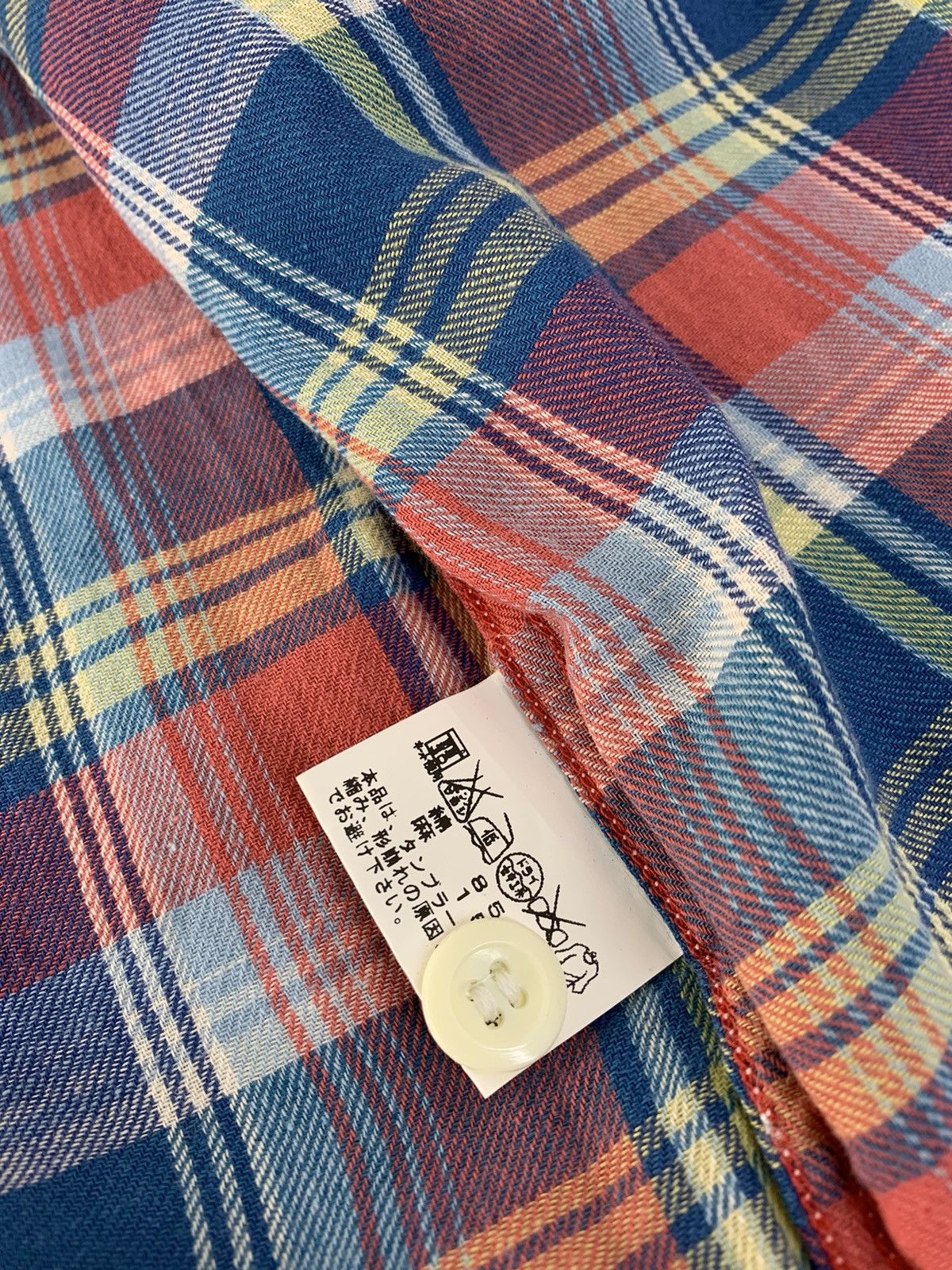 Sugar Cane × Sun Surf × Toyo Enterprises Vintage Sugar Cane Japan Plaid Check Flannel Double Pocket Size US S / EU 44-46 / 1 - 7 Thumbnail