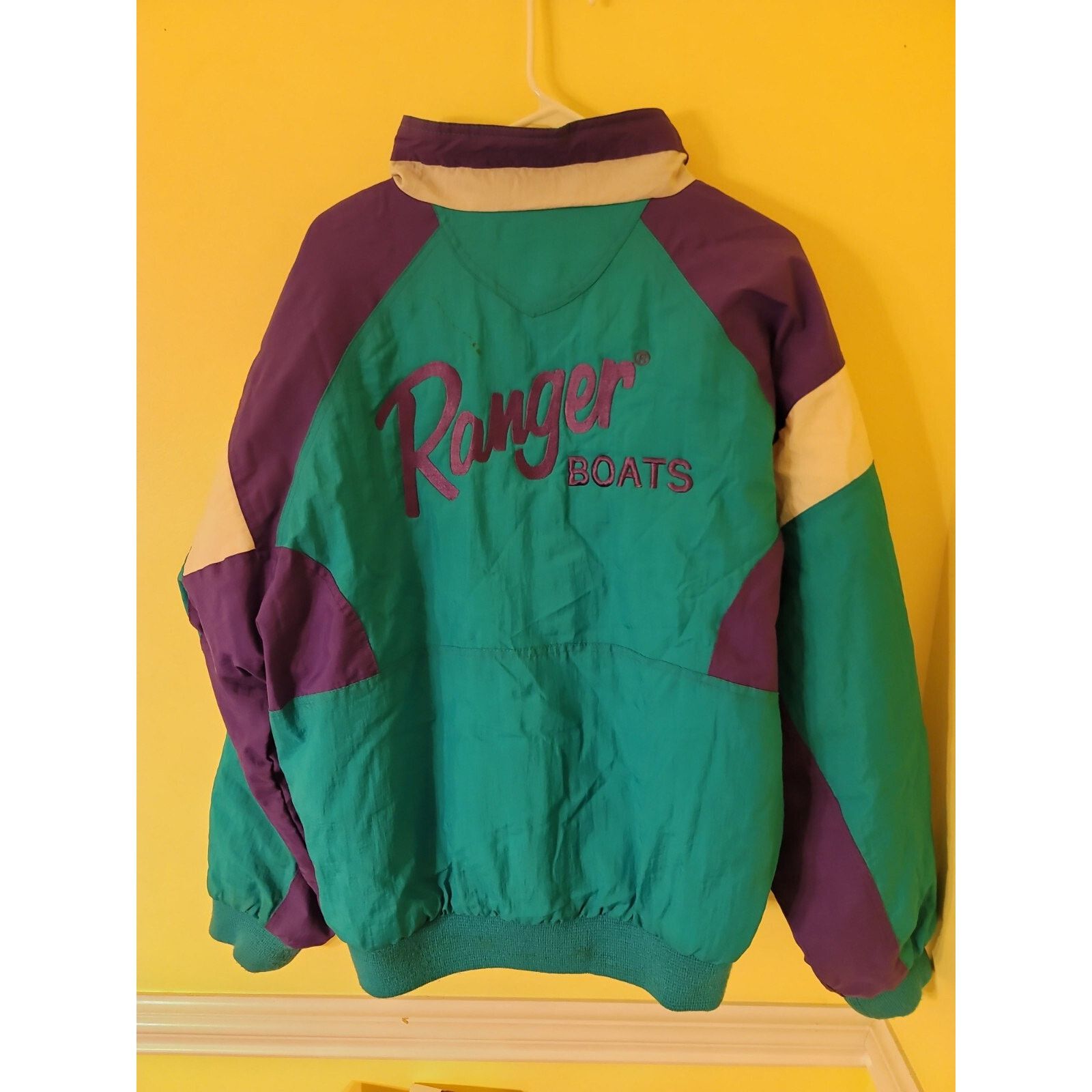 Vintage Vtg RANGER BOATS jacket turquoise purple Sz L Dunbrooke Size US L / EU 52-54 / 3 - 5 Thumbnail