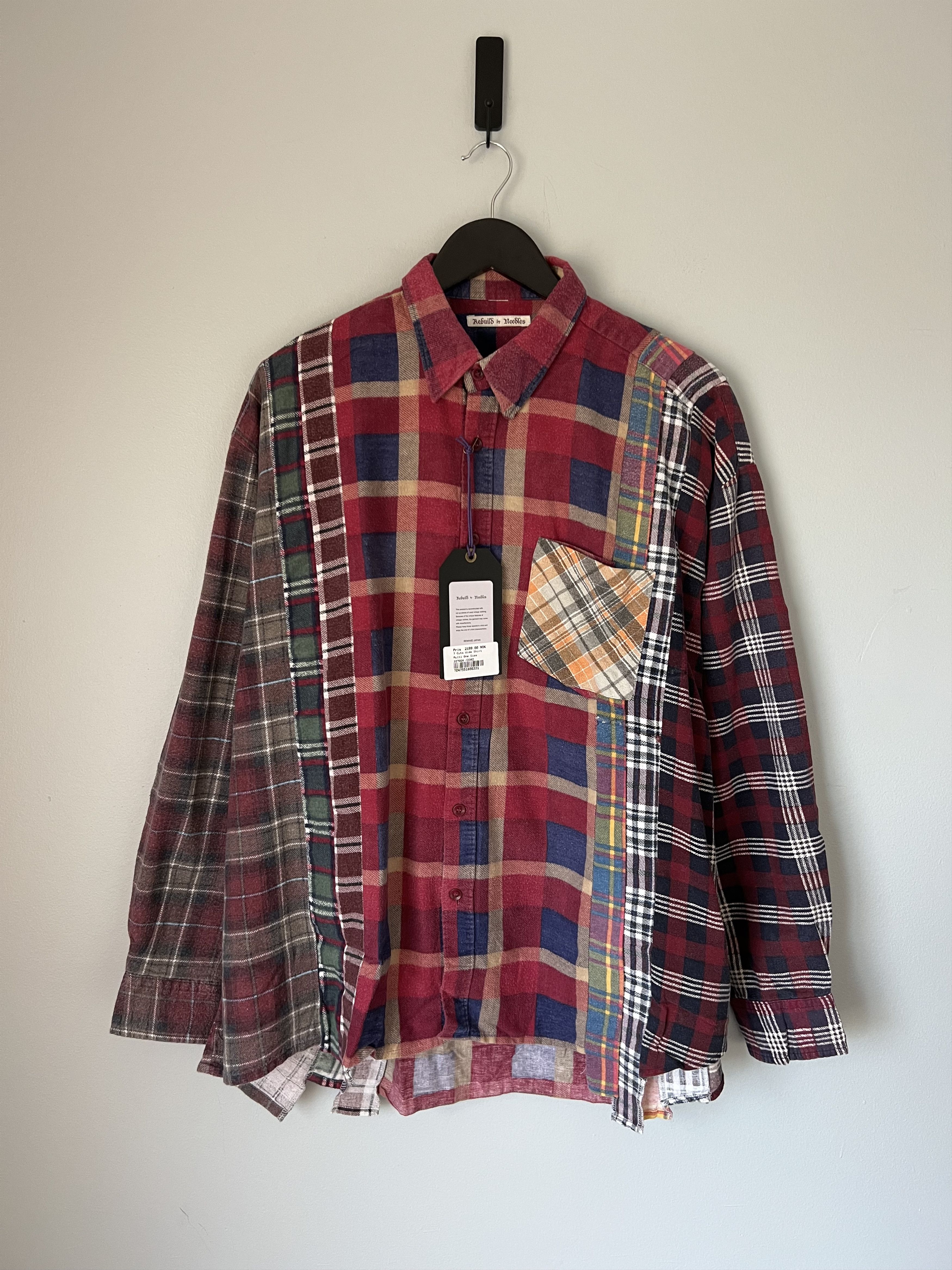 Pre-owned Needles Rebuild 7 Cuts Flannel Wide In Multicolor