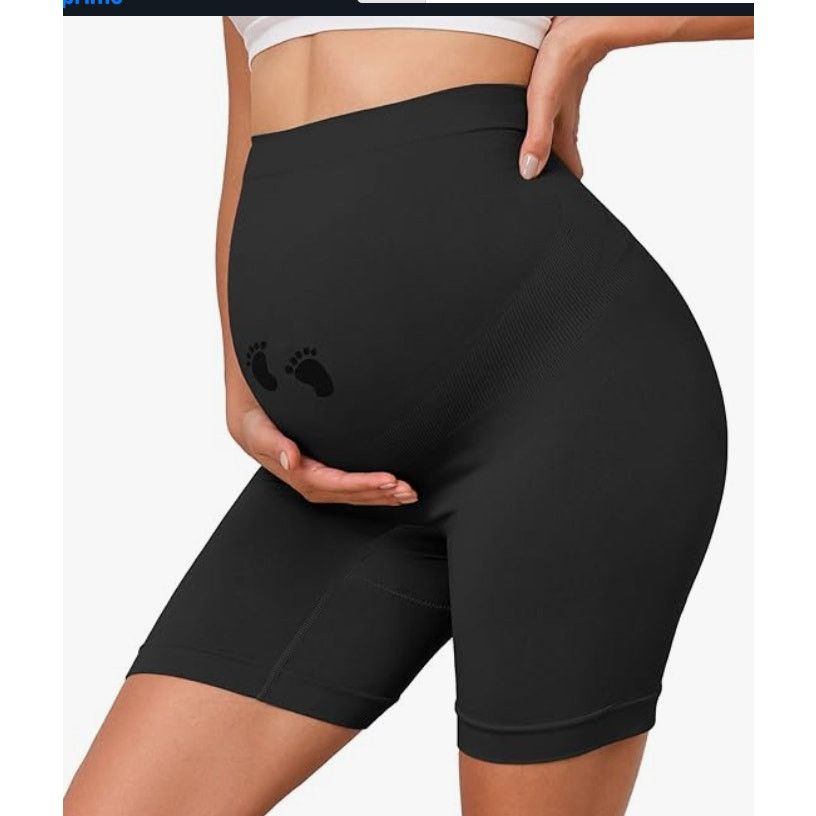 The Unbranded Brand SIZE SMALL Maternity Shorts Over Belly MidThigh HighWaist Size 24" / US 00 / IT 34 - 1 Thumbnail