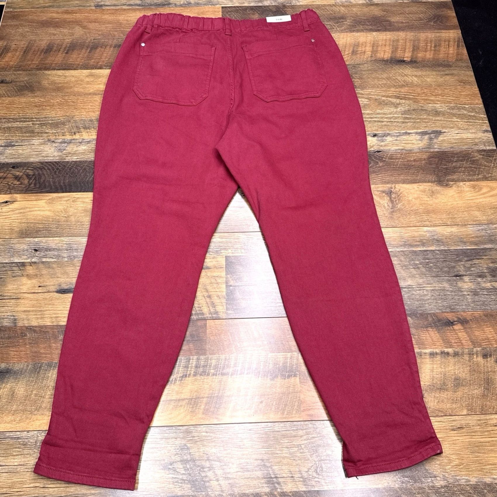 Vintage Judy Blue Jeans Womens 18W High Waisted Skinny Stretch Red Denim 5-Pocket City Stable High Rise Regular Plus Womens Size 40" / US 18 - 2 Thumbnail