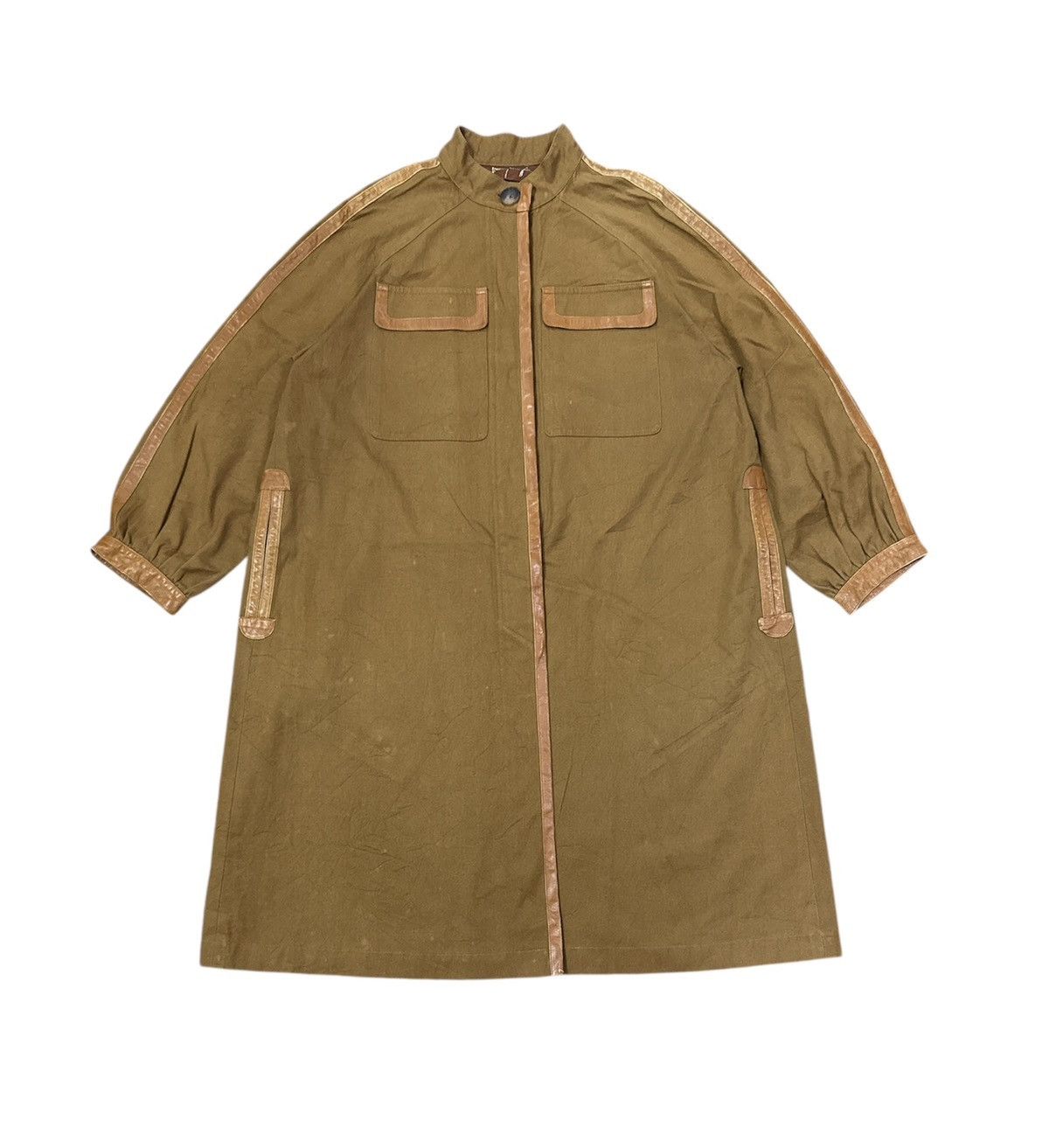 Thierry Mugler Vintage 90s Thierry Mugler Paris Button Coat Leather Lining Size US M / EU 48-50 / 2 - 1 Thumbnail